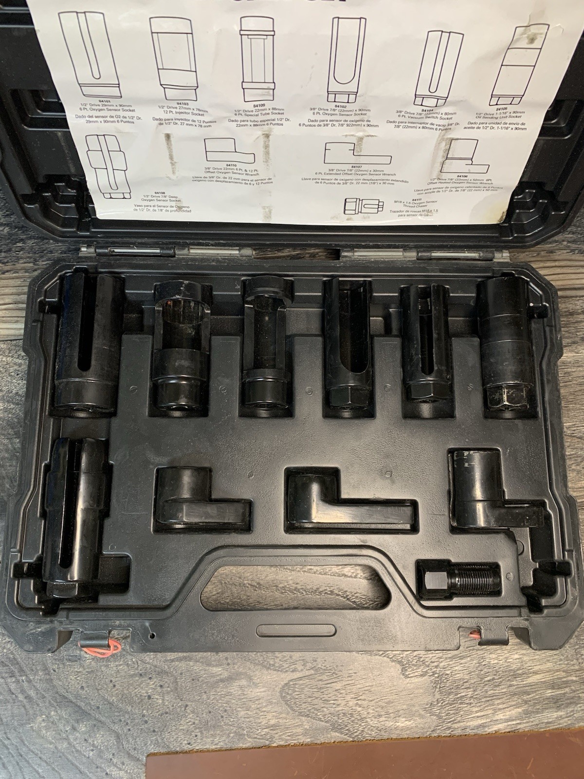 11-PC OXYGEN SENSOR SOCKET SET MATCO TOOLS