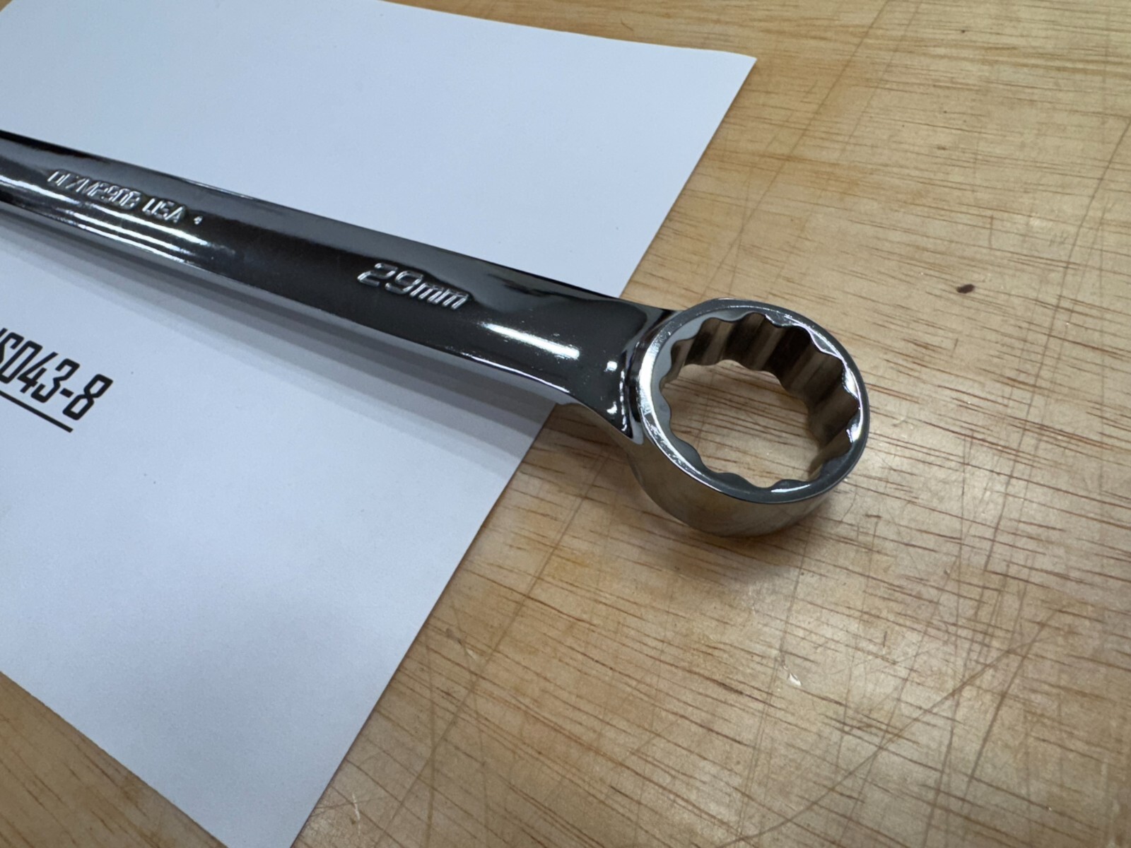 Snap-on Tools USA NEW 29mm Metric 12pt Standard Chrome Combo Wrench OEXM290B