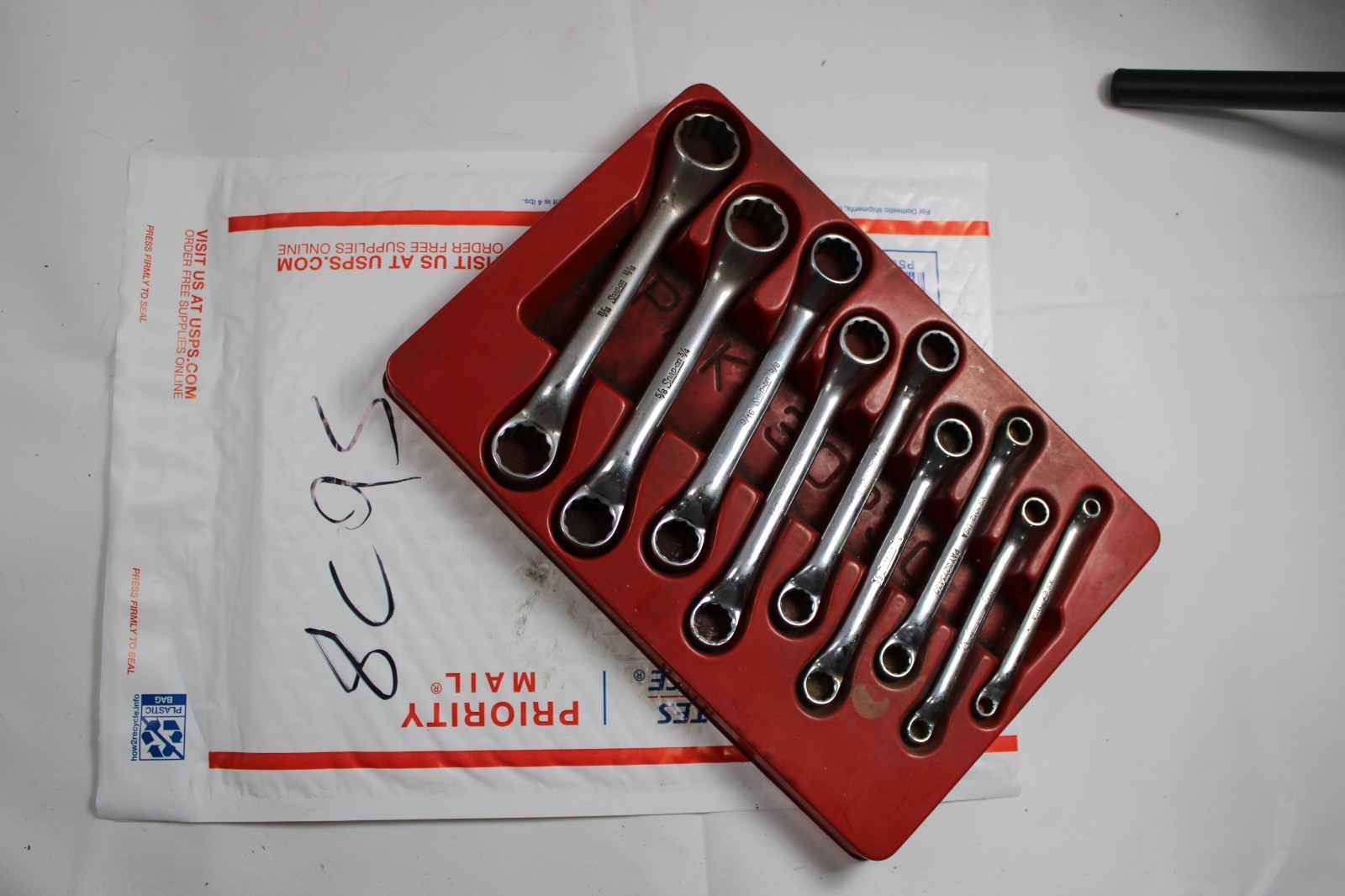 SNAP-ON 9PC SAE 12PT SHORT 10° OFFSET BOX WRENCH SET 3/16-13/16 XS609B