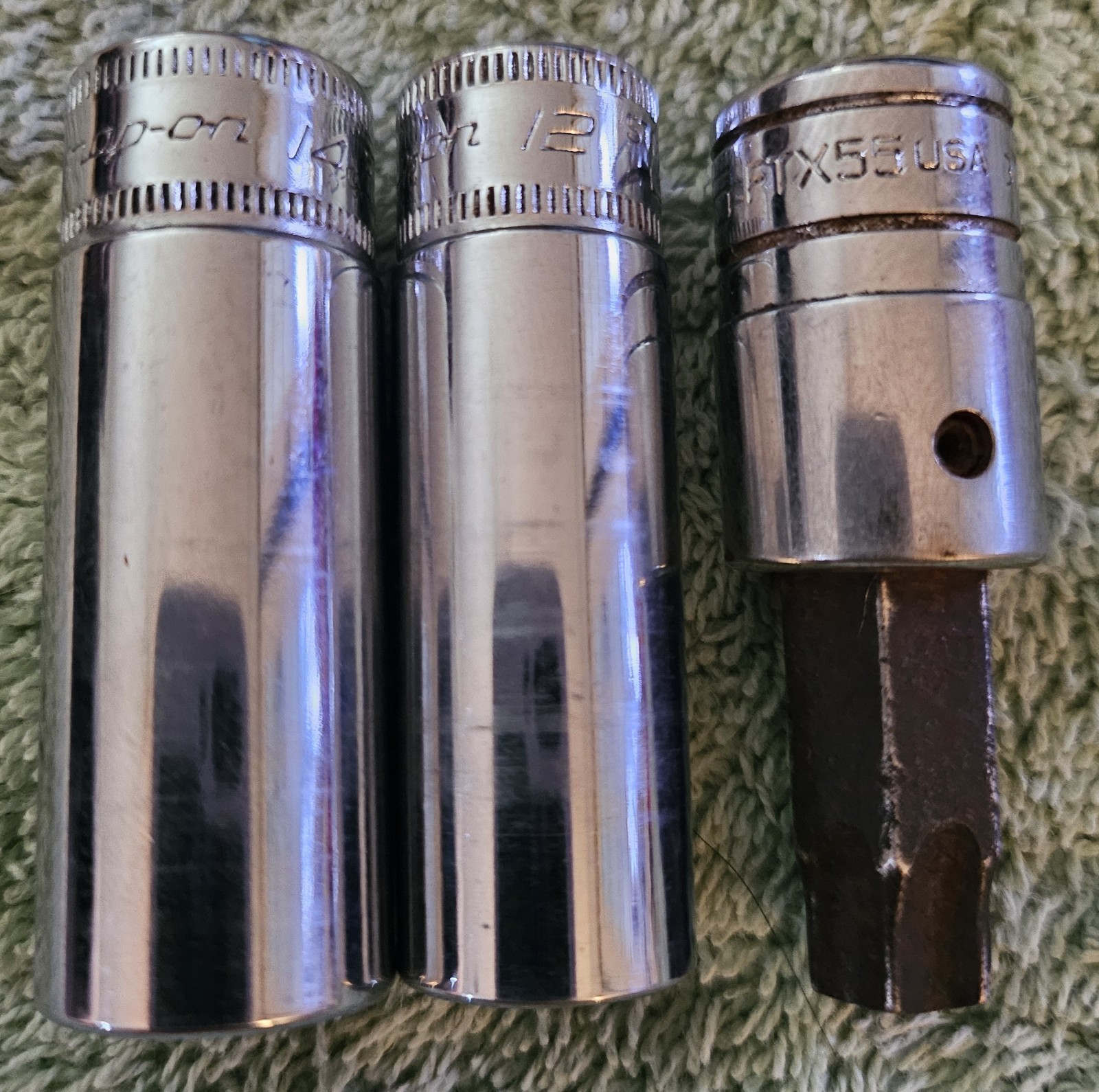 SnapOn Deep Sockets & Torx Bit- 1/4dr-STMM12-STMM14-3/8D-FTX55