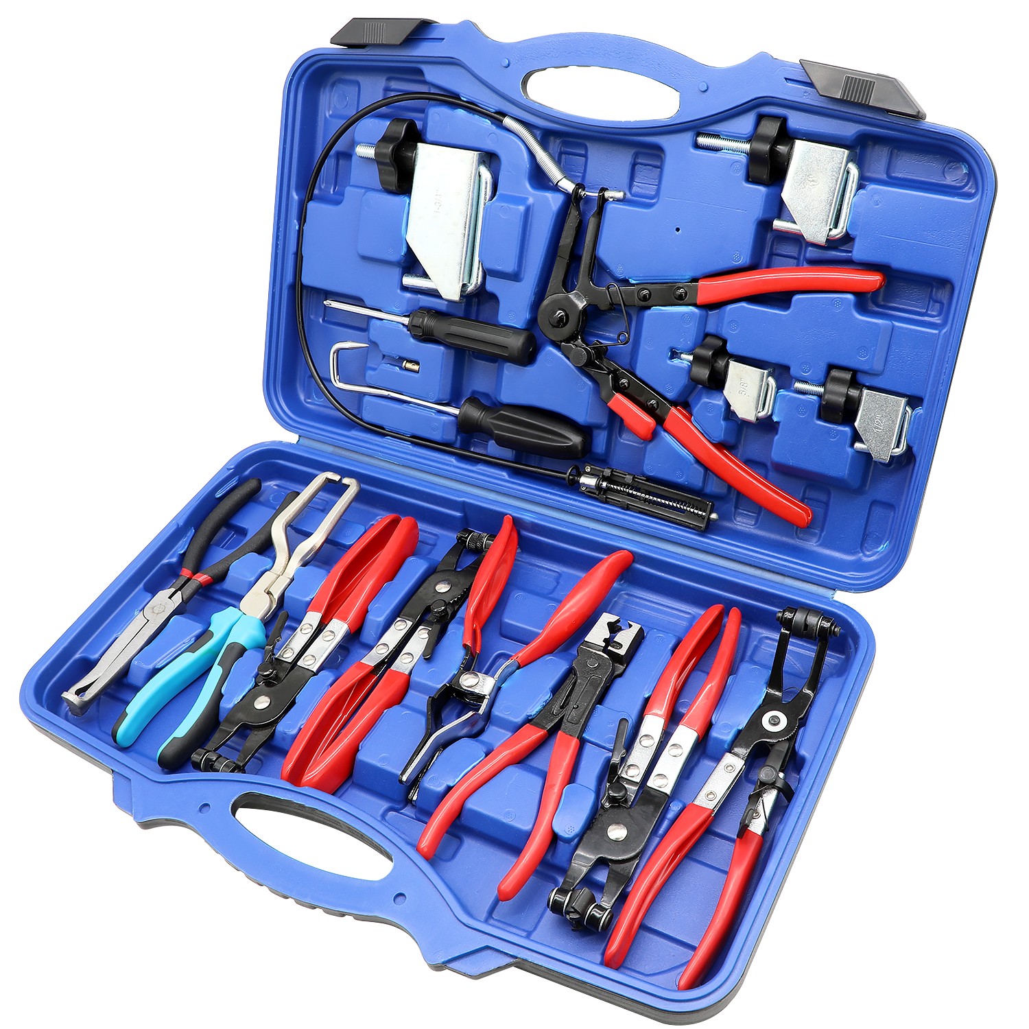 Hose Clamp Pliers Set 15pcs Hose Clamp Removal and Installation Tool Kit for