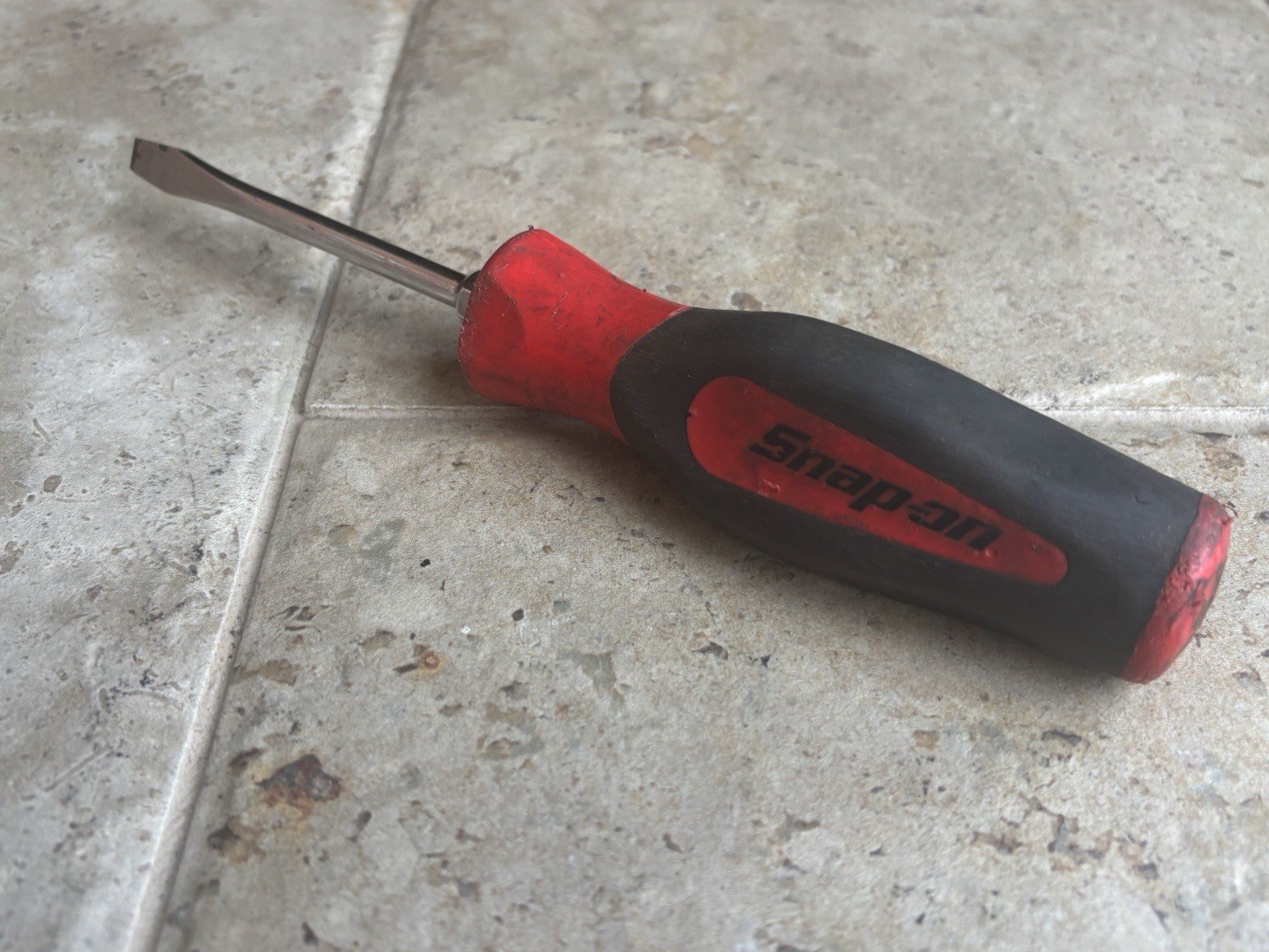Snap-on SGD4B 1/4″⭐️Red/Black Soft Grip Flat/Slotted Screwdriver USA⭐️D542620⭐️