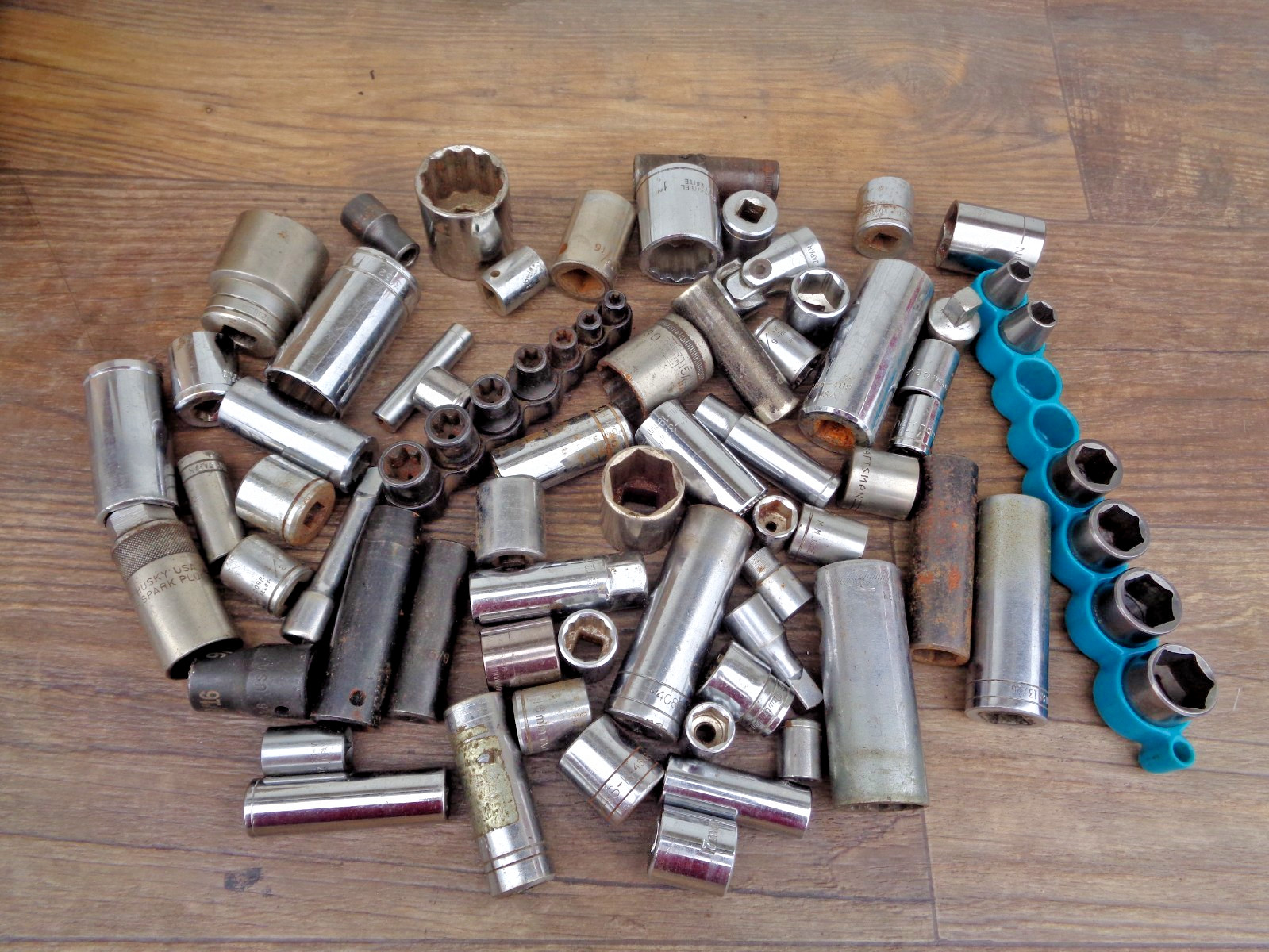 Mixed Socket Lot – 13 pounds – Assorted Drives and Brands