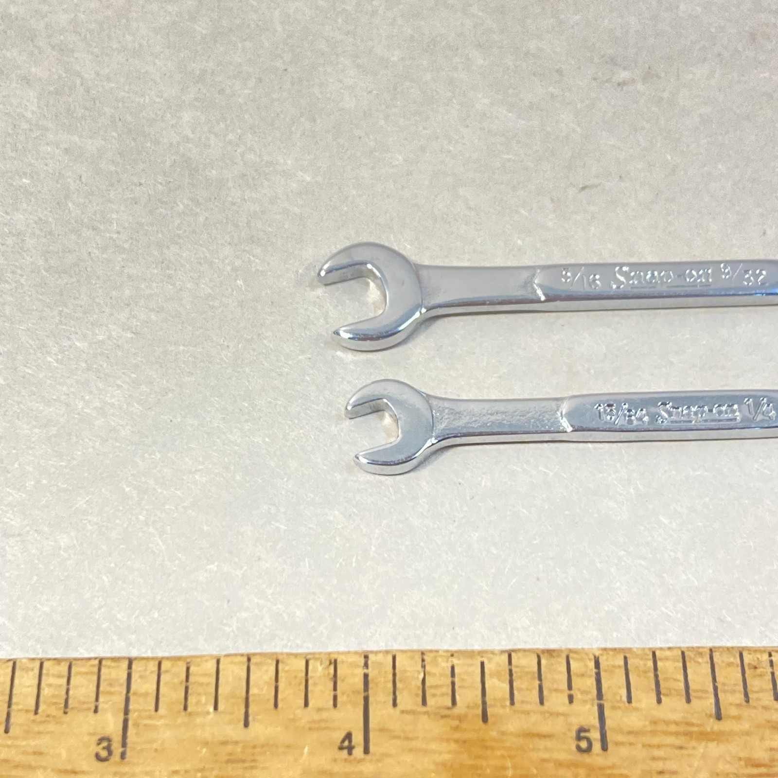 Vintage Snap-on Ignition Midget Wrench 2 Pc Open End Offset SAE USA