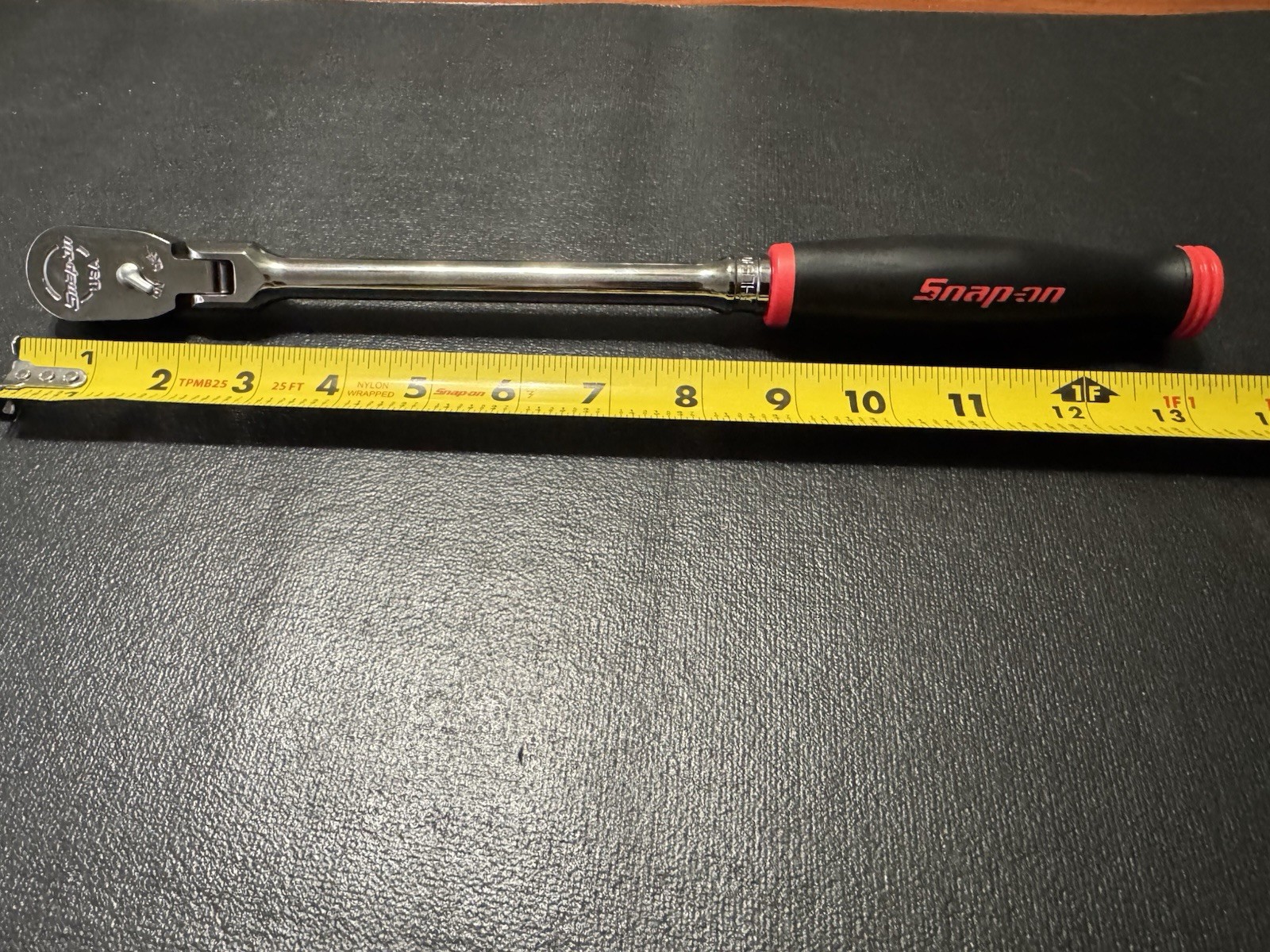 3/8″ Drive Dual 80® Technology Soft GripLong Handle Flex-Head Ratchet (Red)