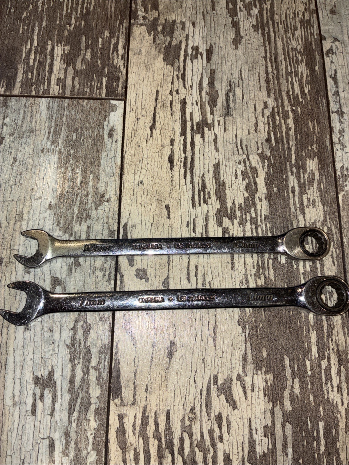 Snap-On 10mm Metric 0° Non-Reversing Ratcheting Wrench SOXRM10A & OXRM11A 11mm