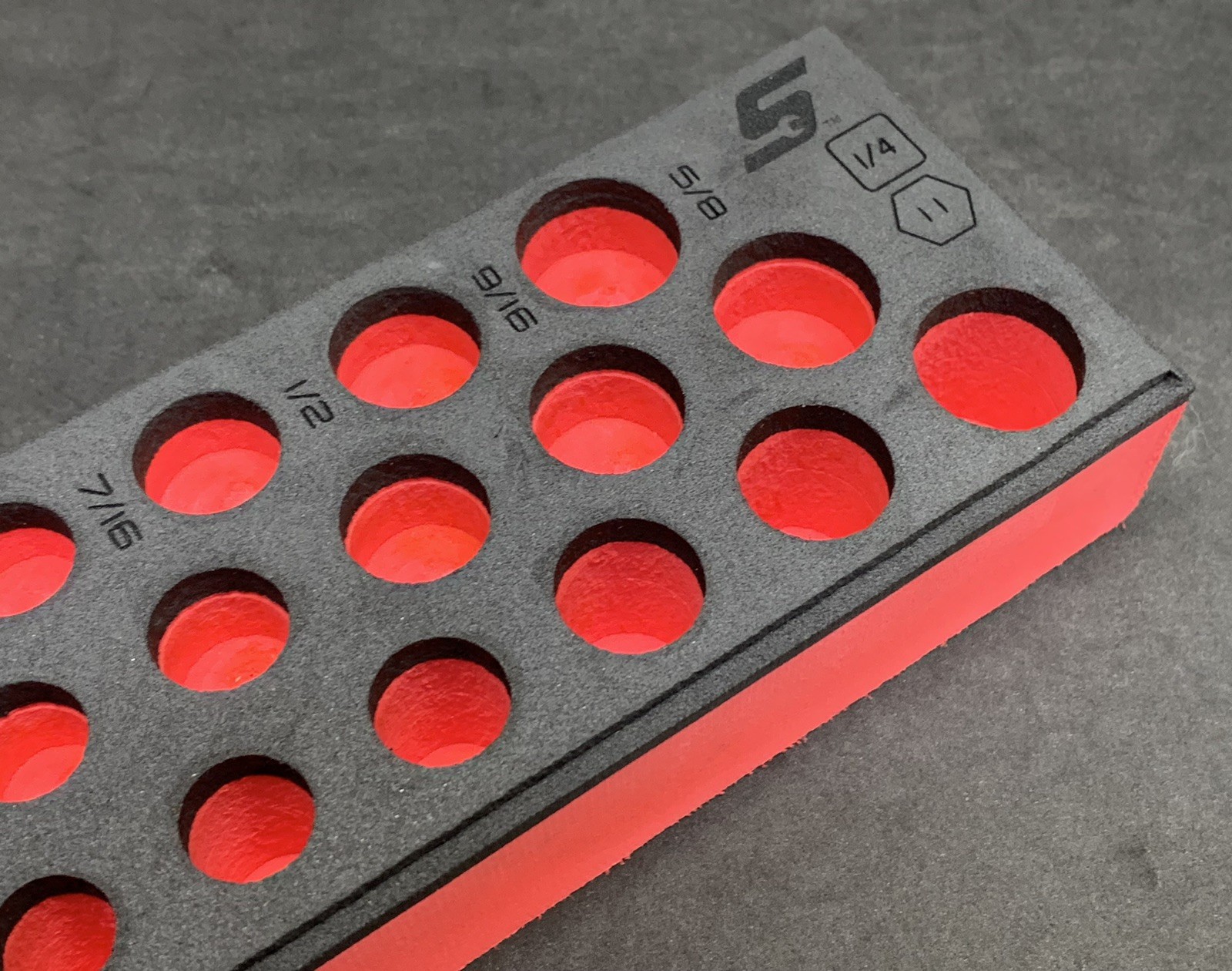 Snap-on Tools RED Foam Tray 39pc 1/4″ Drive SAE Socket Set FMS002BR FOAM ONLY