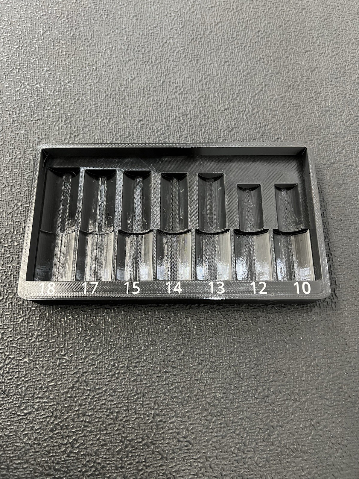 Tray compactible with Snap On 3/8″ Metric Semi Deep Impact Swivel Socket Set