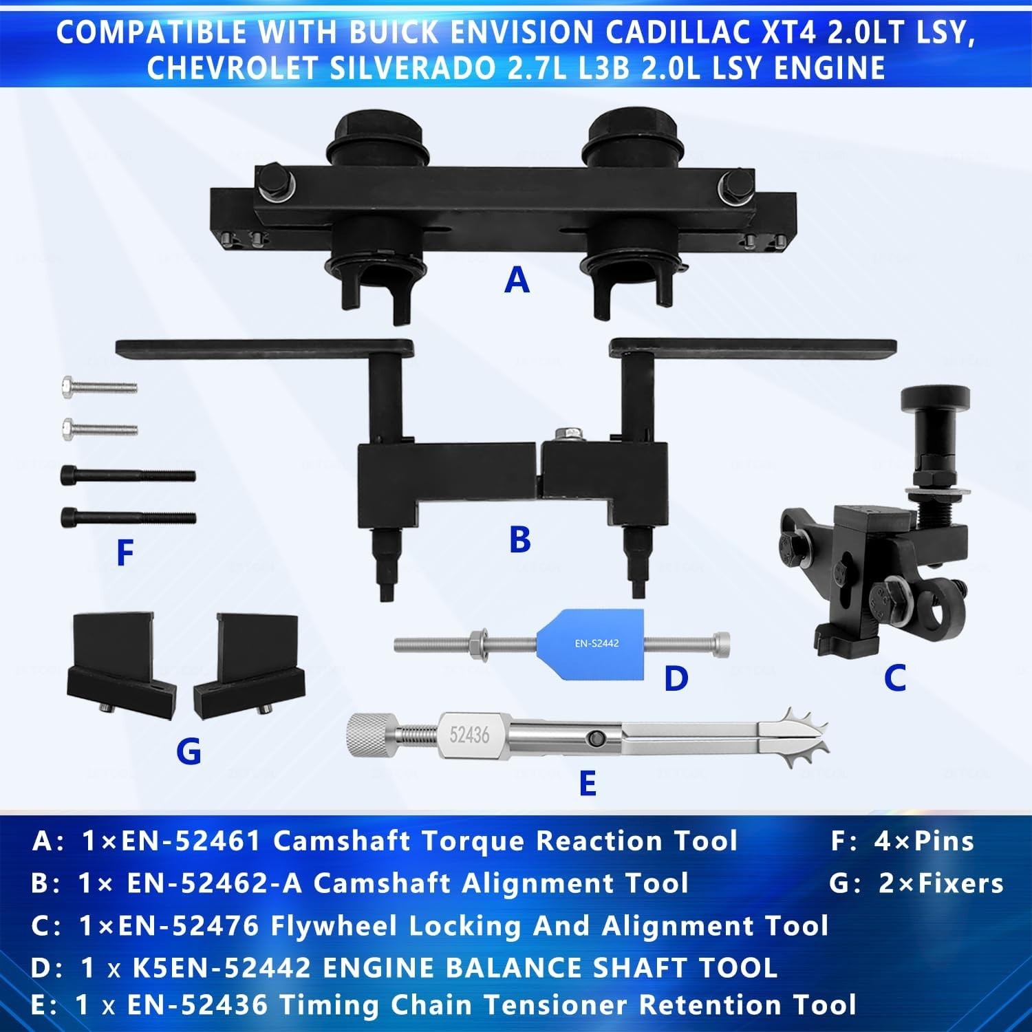 Engine Timing Tool for Buick Cadillac XT4 2.0LT LSY,Chevrolet Silverado 2.7L L3B