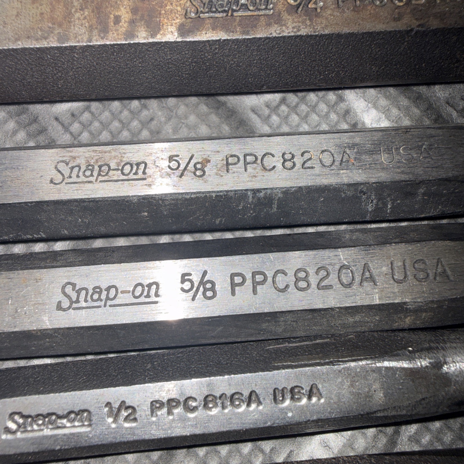 Snap On Chisel Lot Of 6 7/32, 1/2, 5/8, 3/4, 7/8