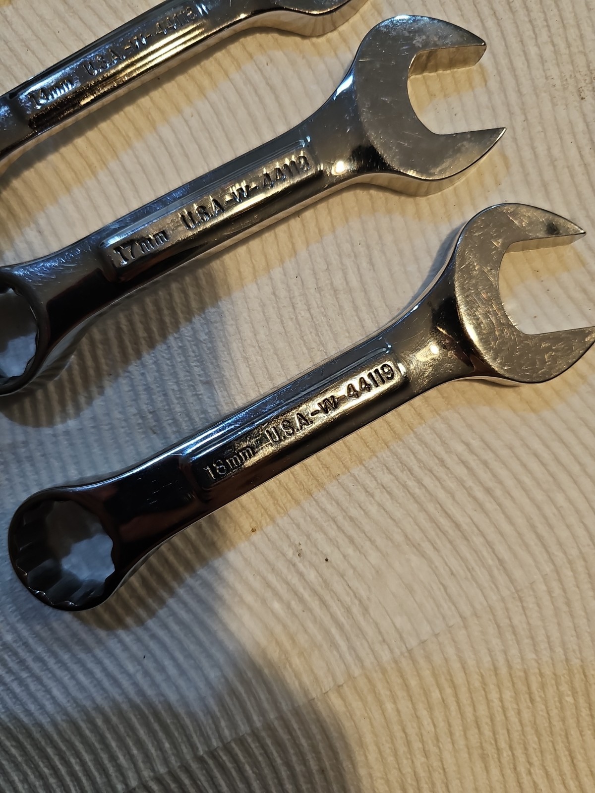 Vintage Craftsman USA -VV- Metric Stubby Wrench Set 10mm-18mm Short Pattern 5-Pc