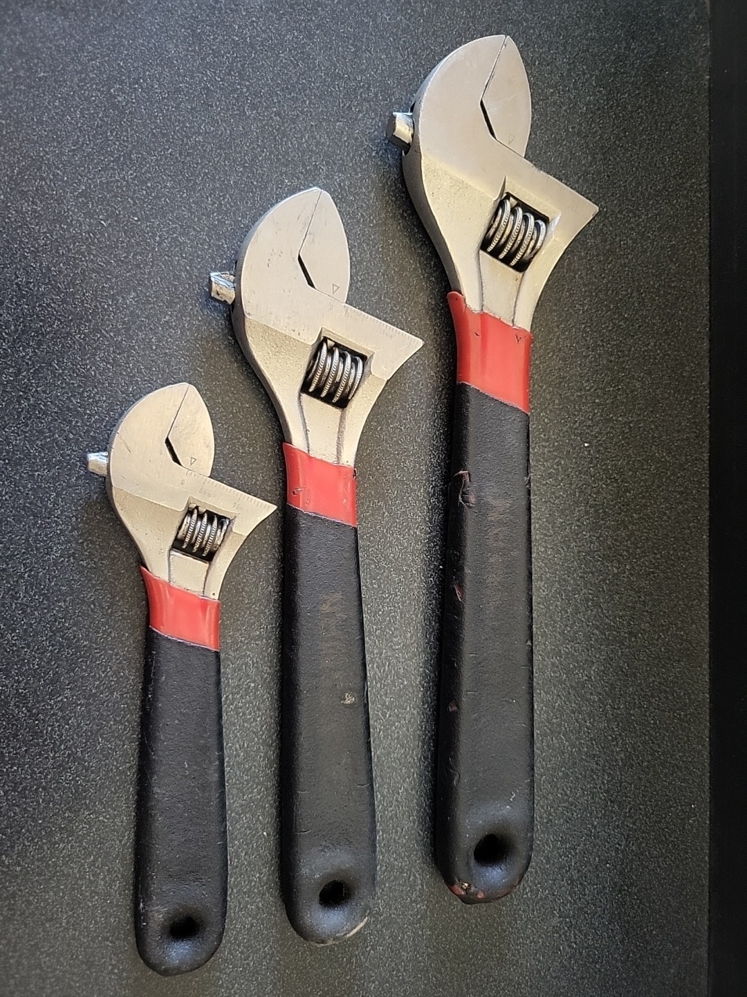 RARE Vintage 3pc Craftsman Professional Adjustable Wrench Set 44166 44167 44168