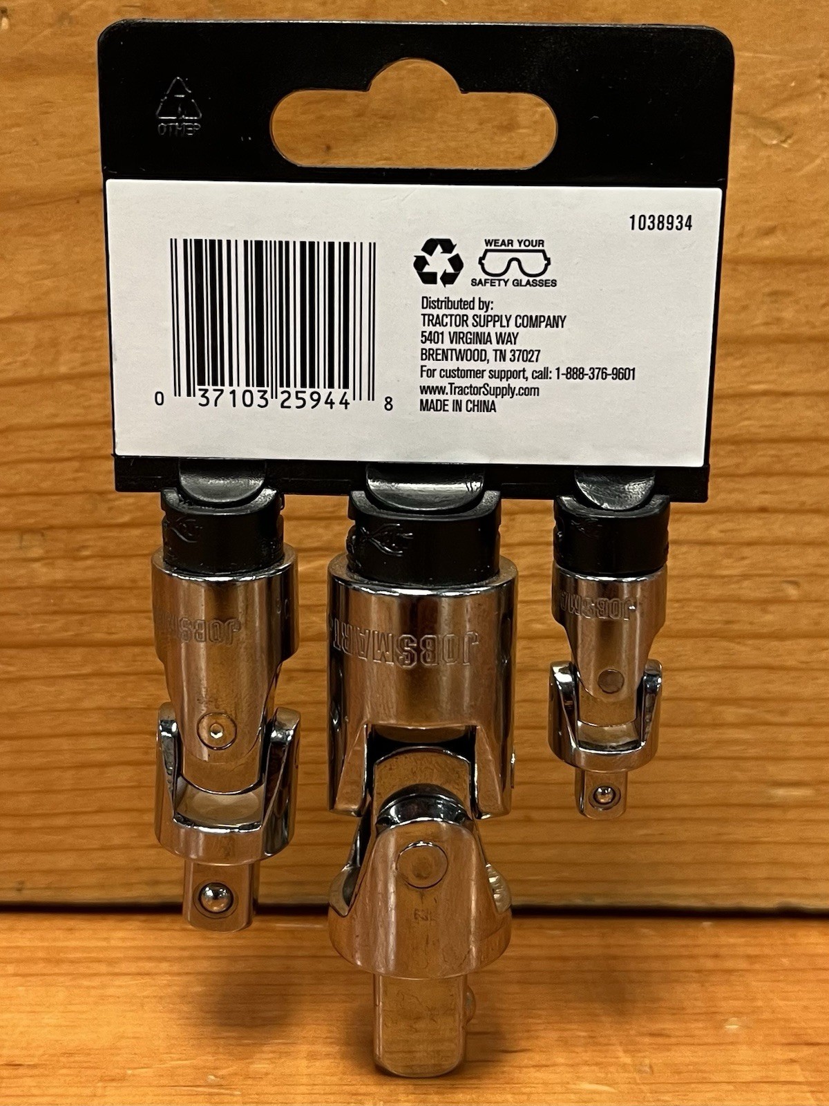 JobSmart 1038934 1/4 in., 3/8 in. and 1/2 in. Drive Set, Universal Joint, 3 pc.