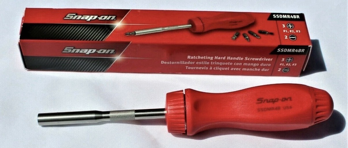 NEW Snap-on Ratcheting Screwdriver SSDMR4BR *RED HARD HANDLE* NEW IN BOX!