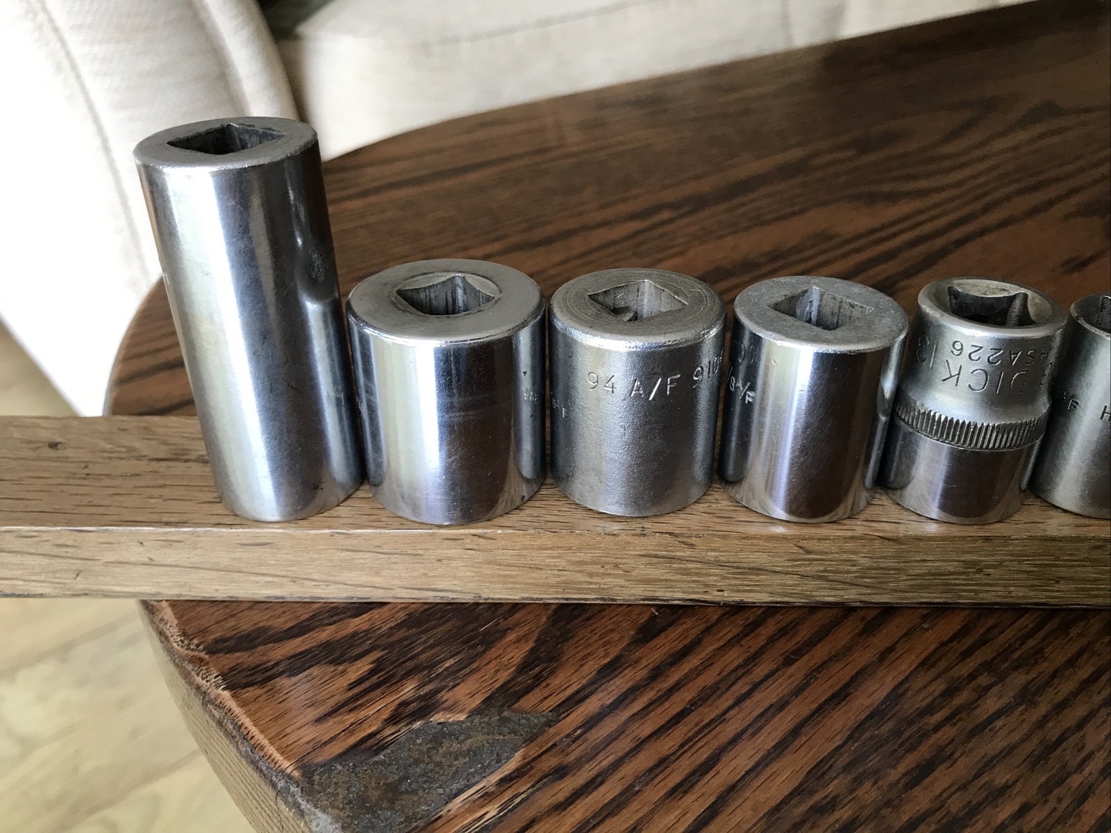 8 King Dick Sockets 1” To 7/16” AF With 1/2″ Drive.No 3.