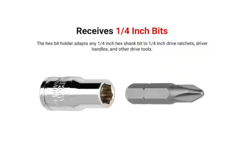 1/4 in. Drive x 1/4 in. Magnetic Hex Bit Holder Socket