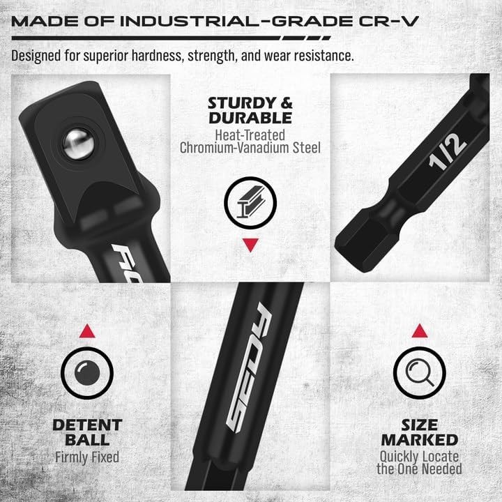 Comprehensive 9-Piece Impact Adapter Set | Ideal for Mechanics and DIY Repairs