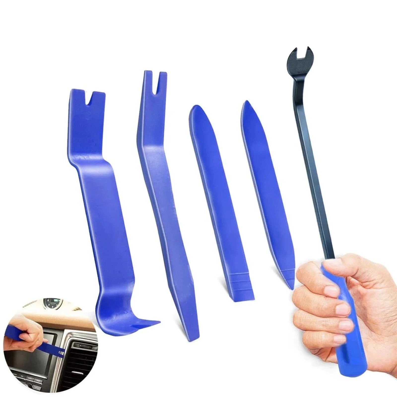 5Pcs Car Trim Removal Tool Kit Pry Bar Panel Door Clip Hand Tools