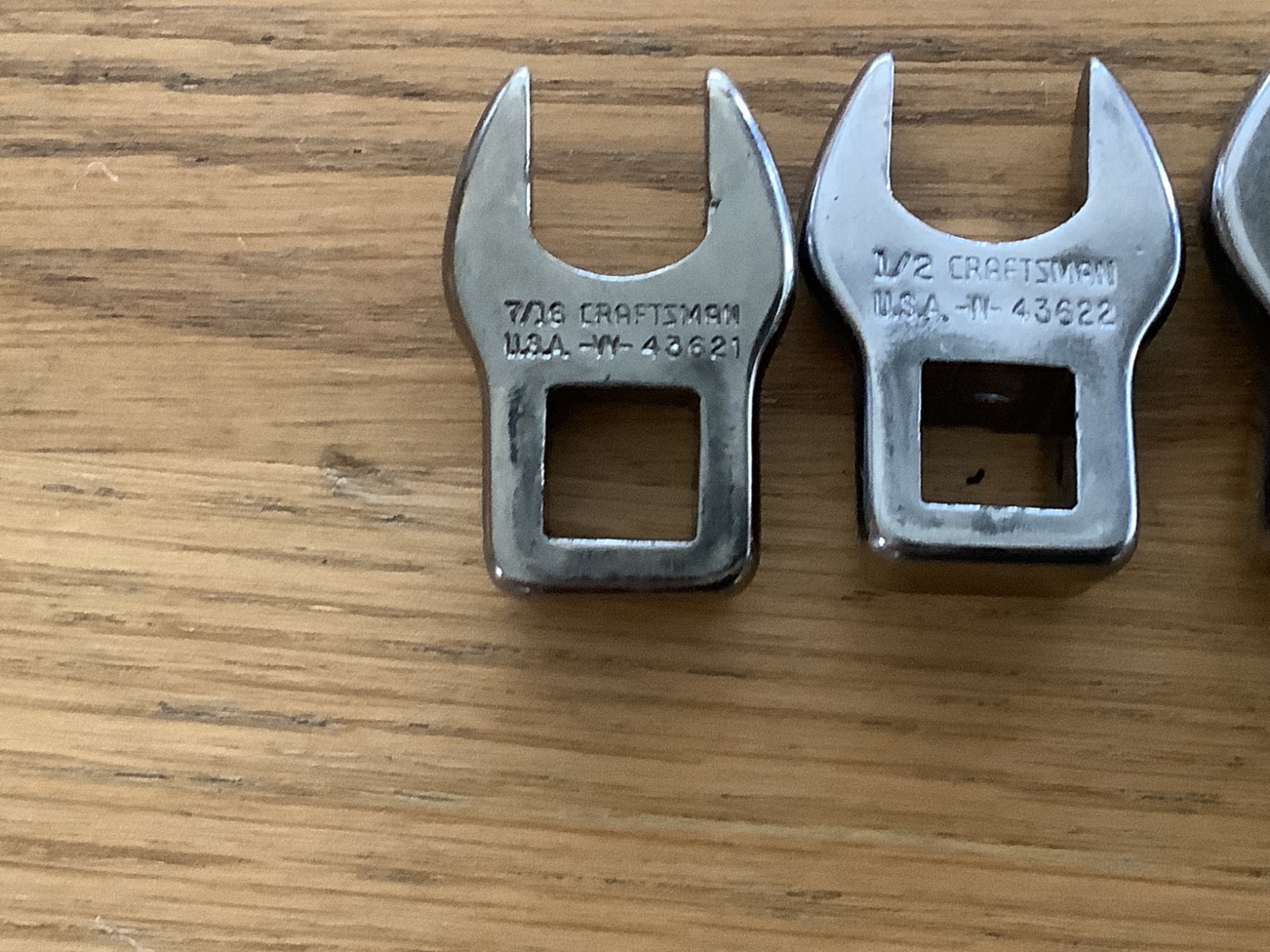 Craftsman And One Snap On 3/8″ Drive 3/8″-1” Crowfoot Wrench Set 15/16 Missing