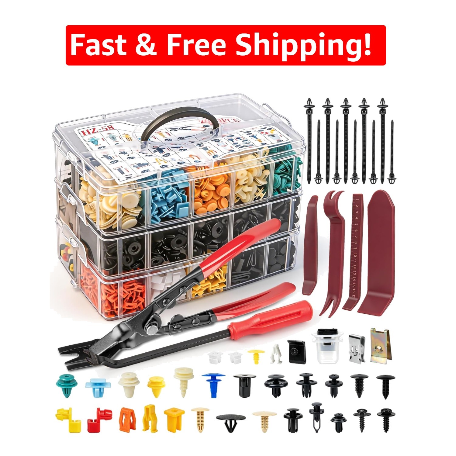 2080 PCS Automotive Retainer Clips & Trim Removal Tools – 33 Sizes For All Cars