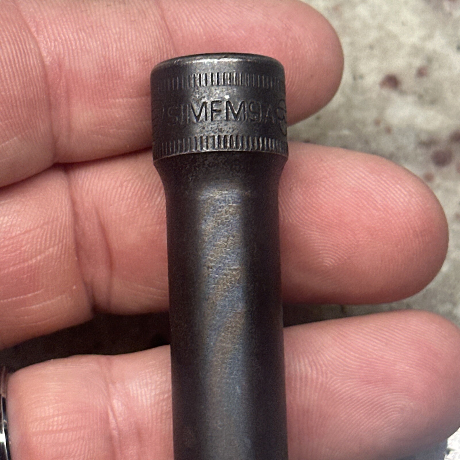 SNAP ON SIMFM9A 9MM 3/8″ DRIVE METRIC 6 POINT DEEP IMPACT SOCKET SIMFM 9 MM USED