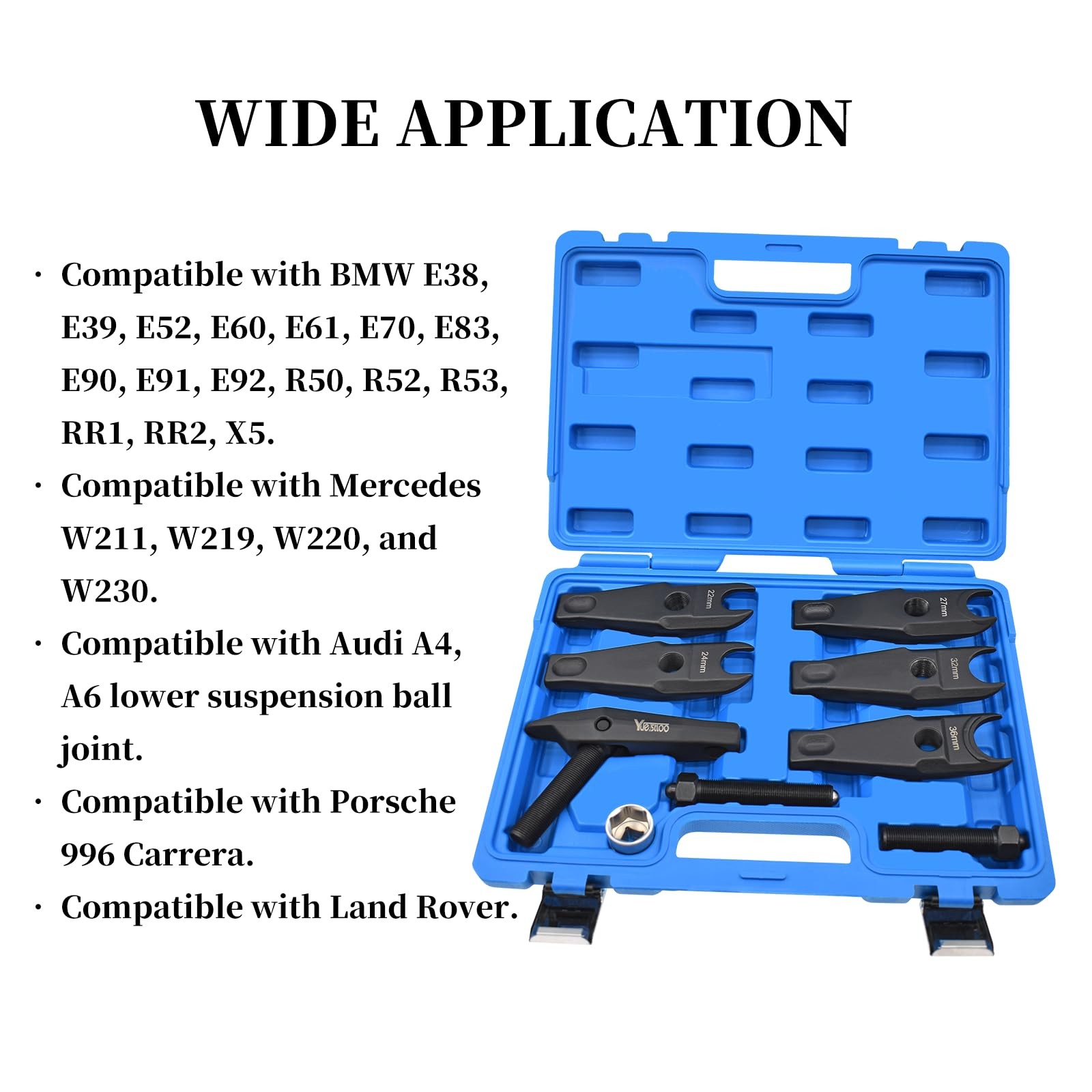Yuesstloo 9 PCS Ball Joint Separator Tool Kit 22mm 24mm 27mm 32mm 36mm 9PCS