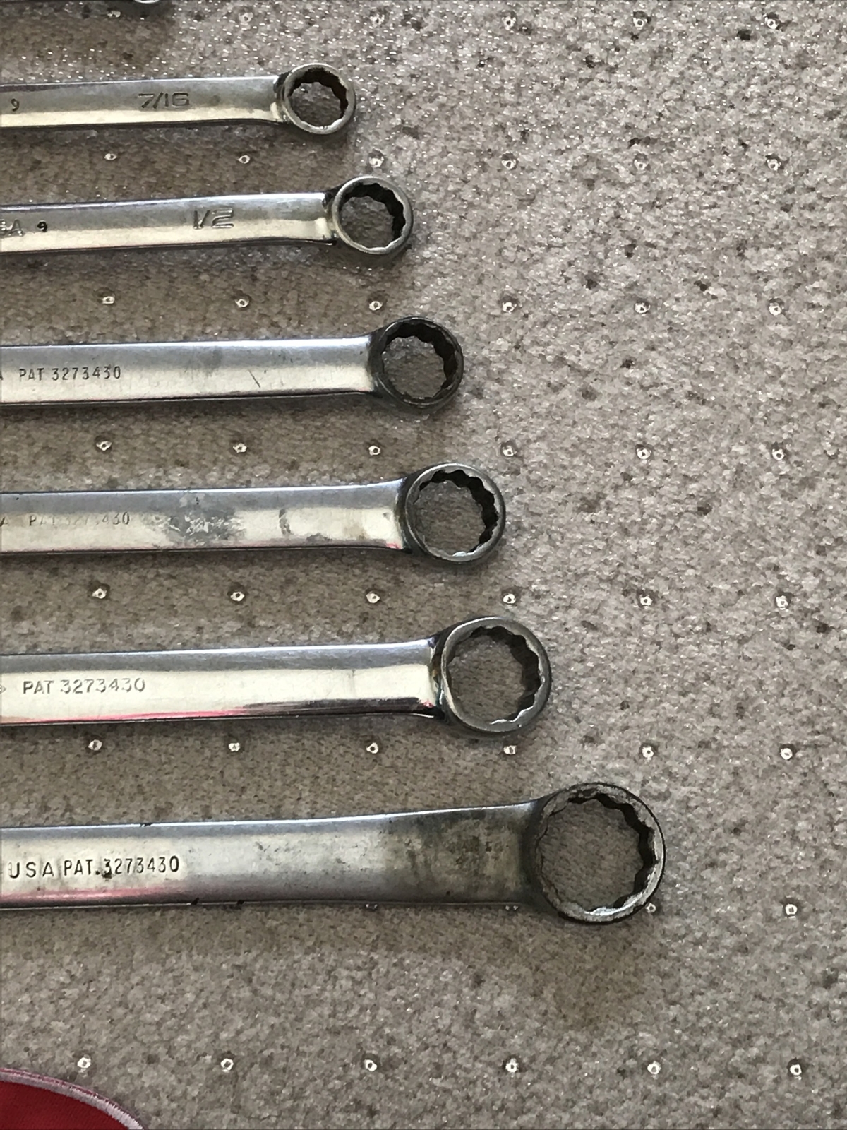 8 Pc Set Snap-on Tools SAE 12 Pt Standard Combination Wrenches OEX26-OEX110