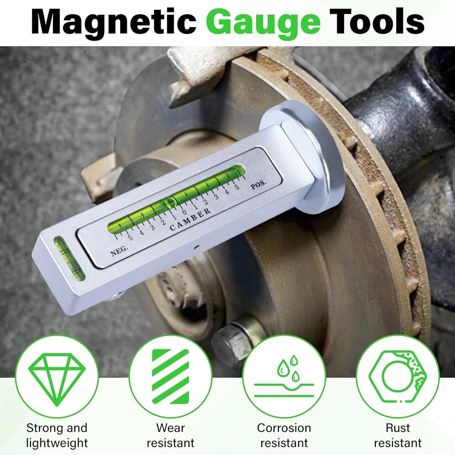 Adjustable Magnetic Gauge Tool Camber Castor Strut Wheel Alignment Truck Car