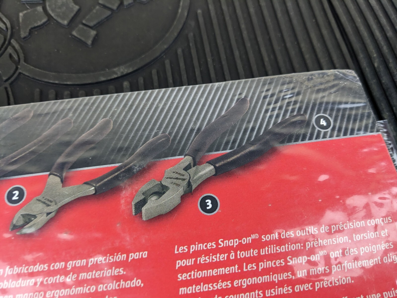 #ba871 Snap-on Tools Tray for USA BLACK Soft Grip Pliers / Cutter Set PLR300BK