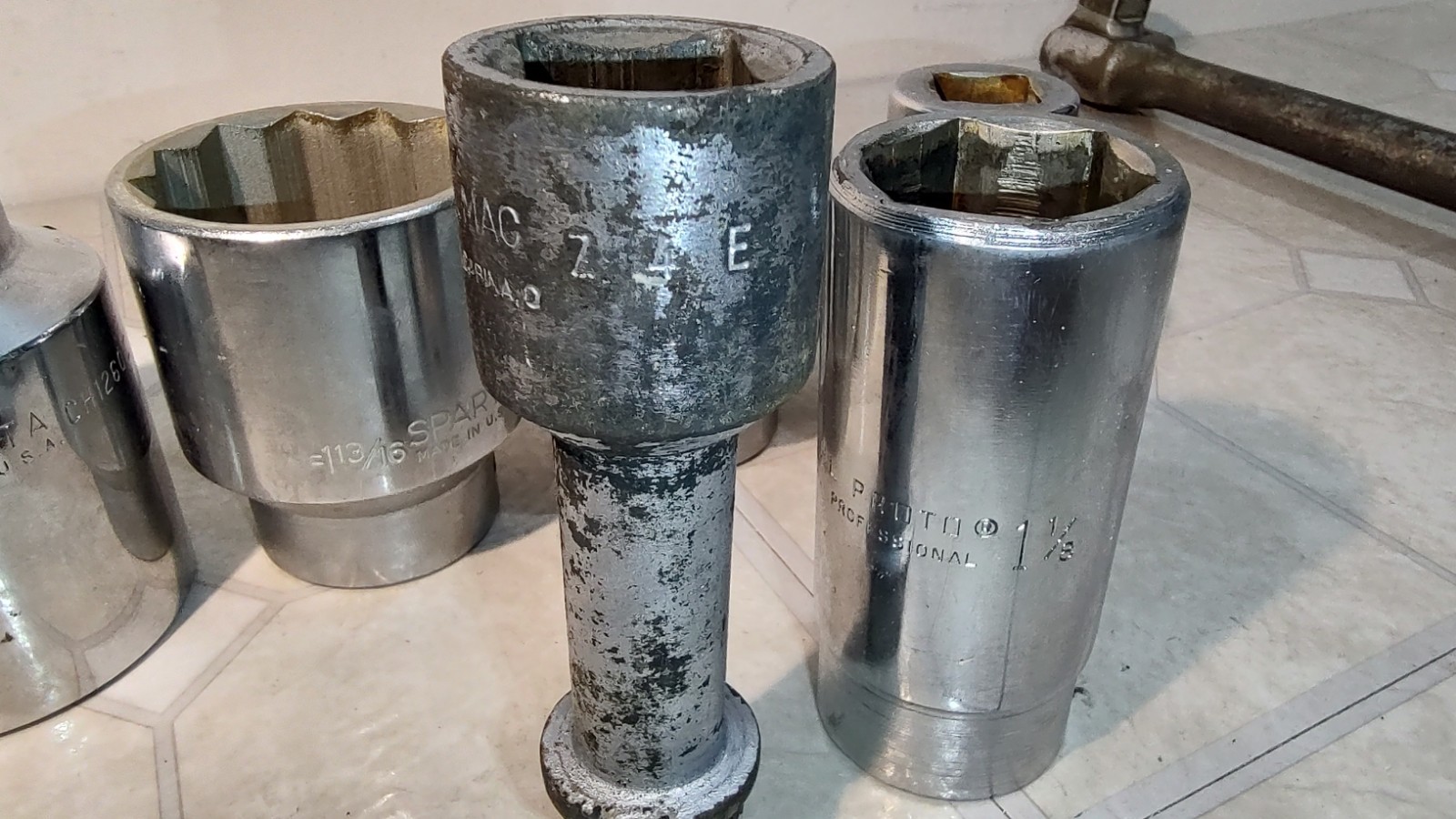 3/4″ Drive Socket Set 15 Pieces W/ Breaker Bar 2″ – 1-1/8″ Various Proto SK ETC