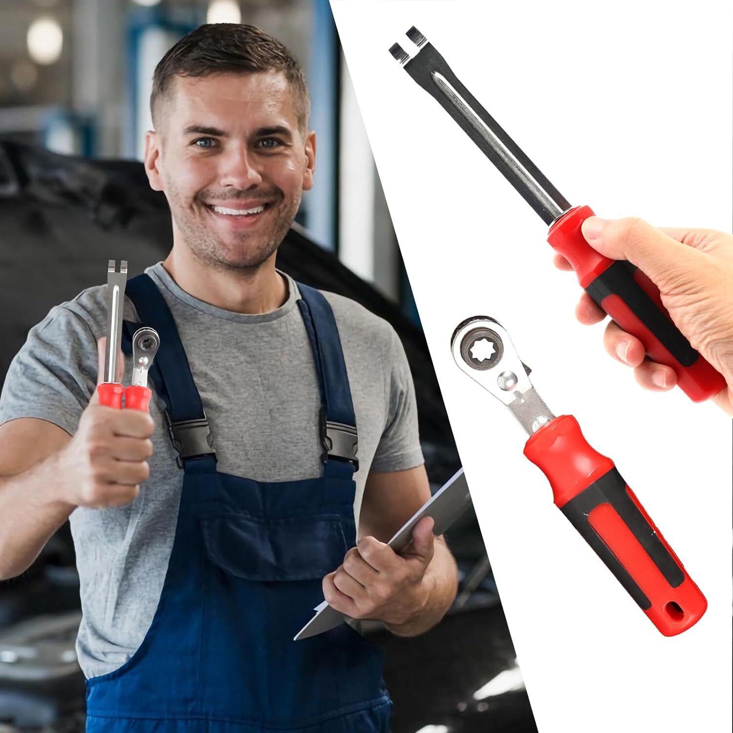 Automatic Slack Adjuster Release Hand Tool Set Adjust 5/16″ Ratchet Wrench Brake