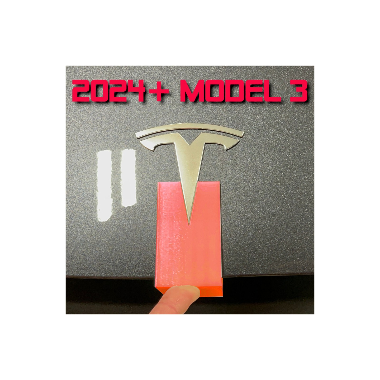 2024+ Tesla Model 3 Highland Front Frunk Emblem Logo Alignment Tool Template