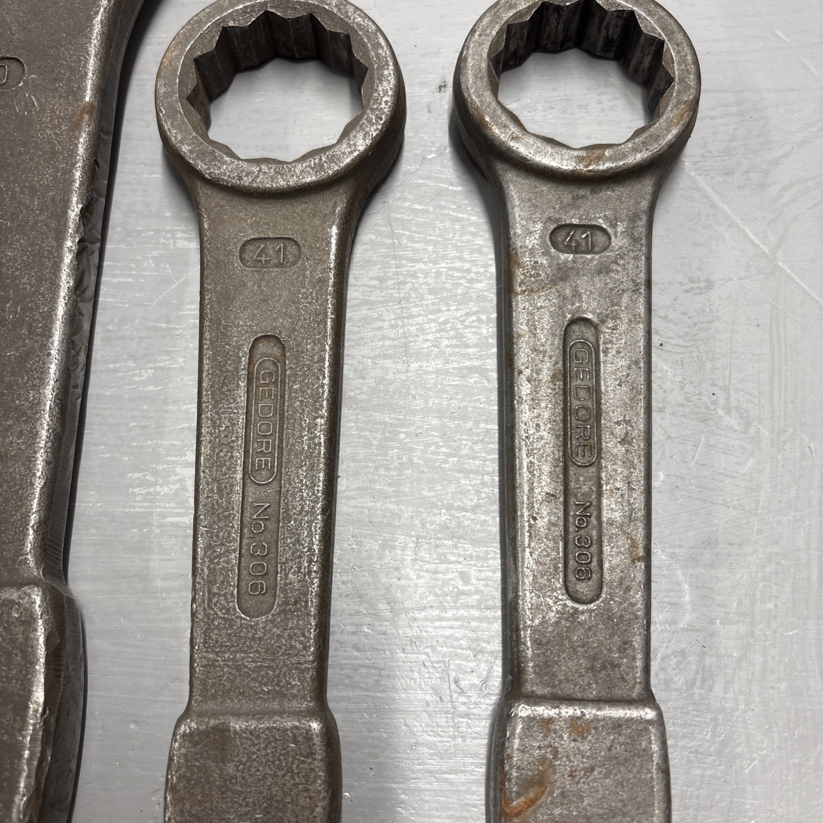 X5 Vintage Gedore Heavy Slogging Spanner’s / Wrench Made In Germany Vgc