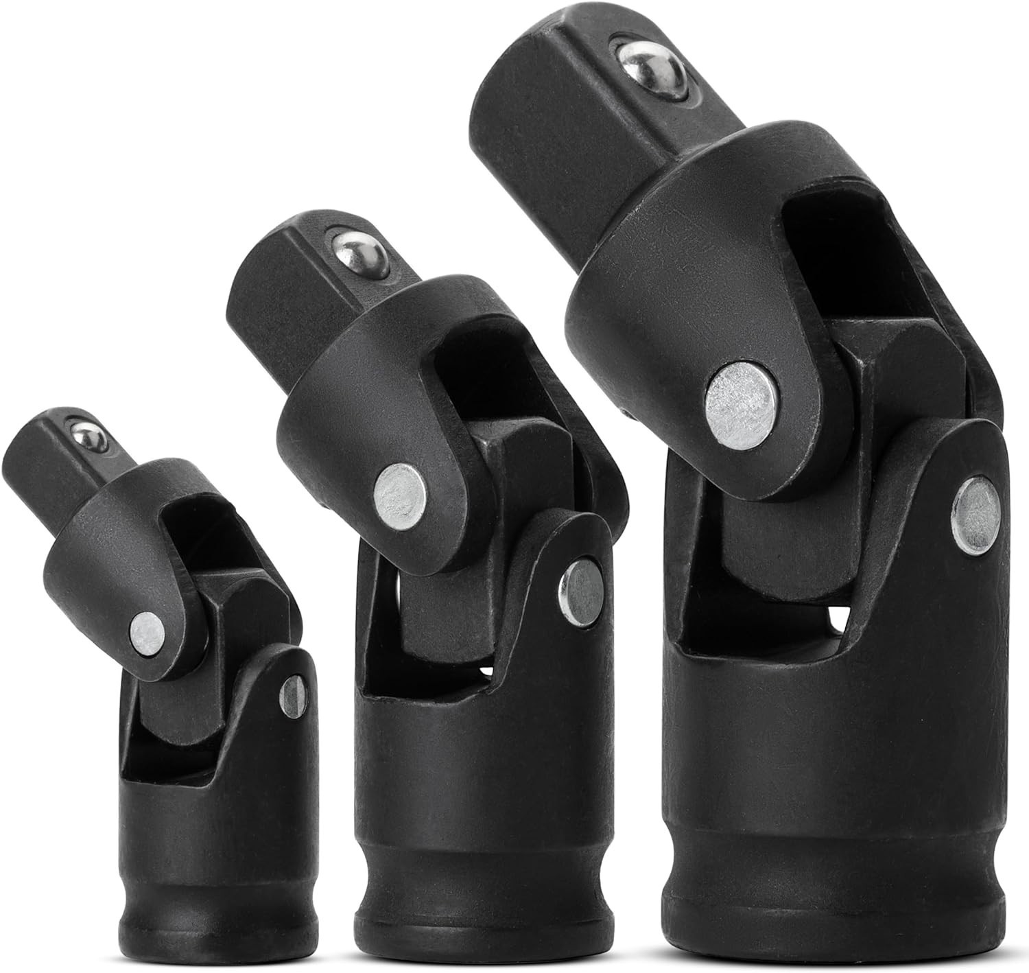 Bates 3-Piece Universal Joint Impact Socket Set, 1/4″, 3/8″, 1/2″ for Durability