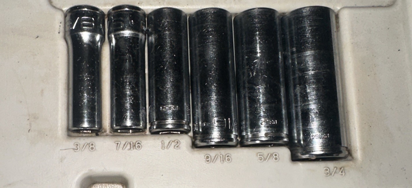 Kobalt 1st Generation 3/8” Drive Chrome Socket Set 44 PCs W/CaseMade In The USA