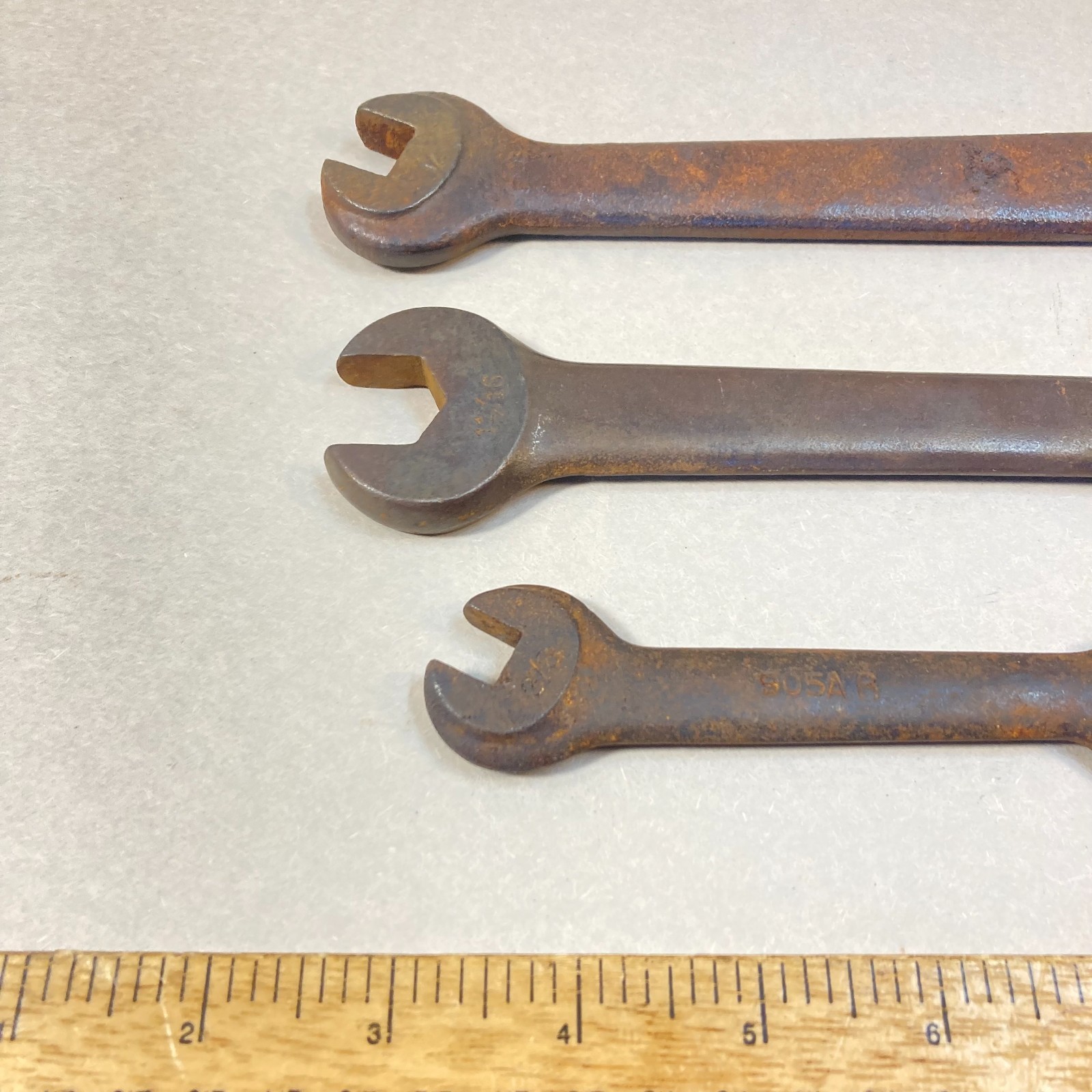 Machinist Wrench Lot 3 Pc Open-End Heavy-Duty w/1 Billings 1 Williams USA