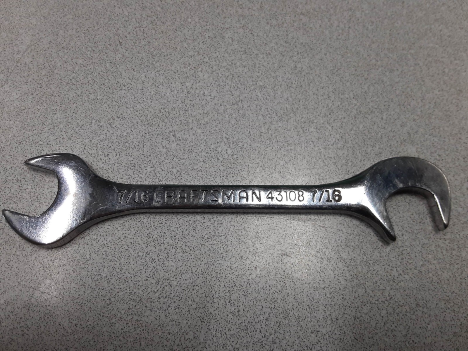 Craftsman 43108 7/16in Open End Ignition Wrench Made in USA
