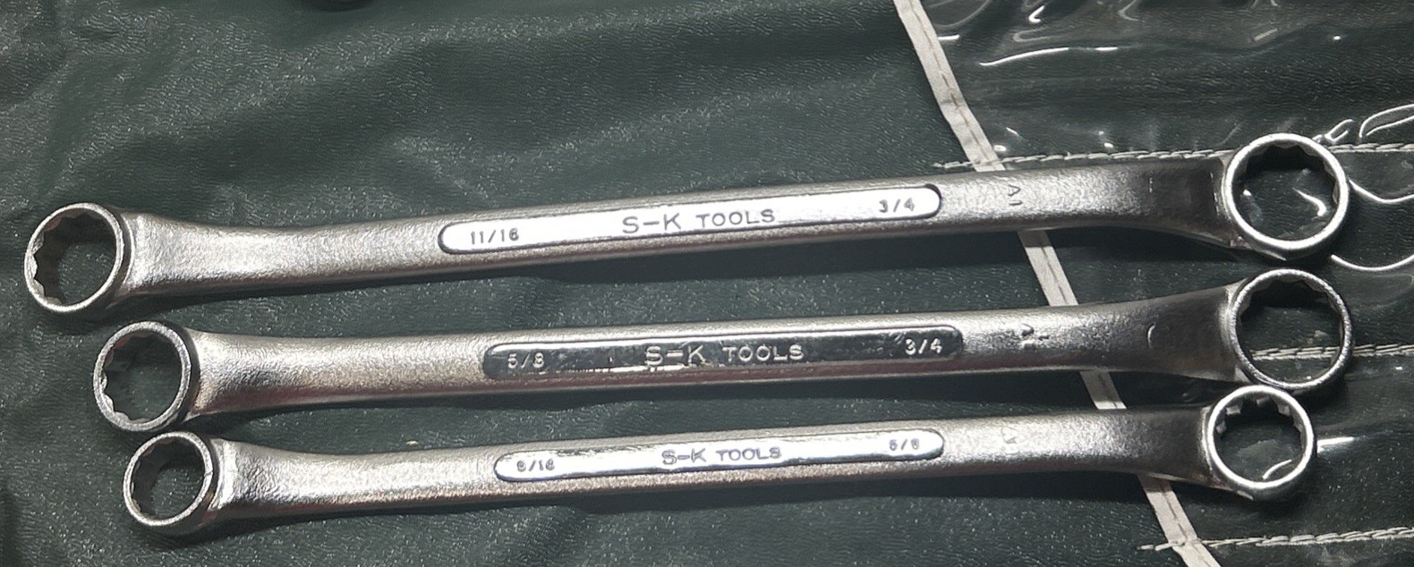 Vtg S-K 11 pc SAE double box wrench No. 311R Made In U.S.A. Excellent- Read