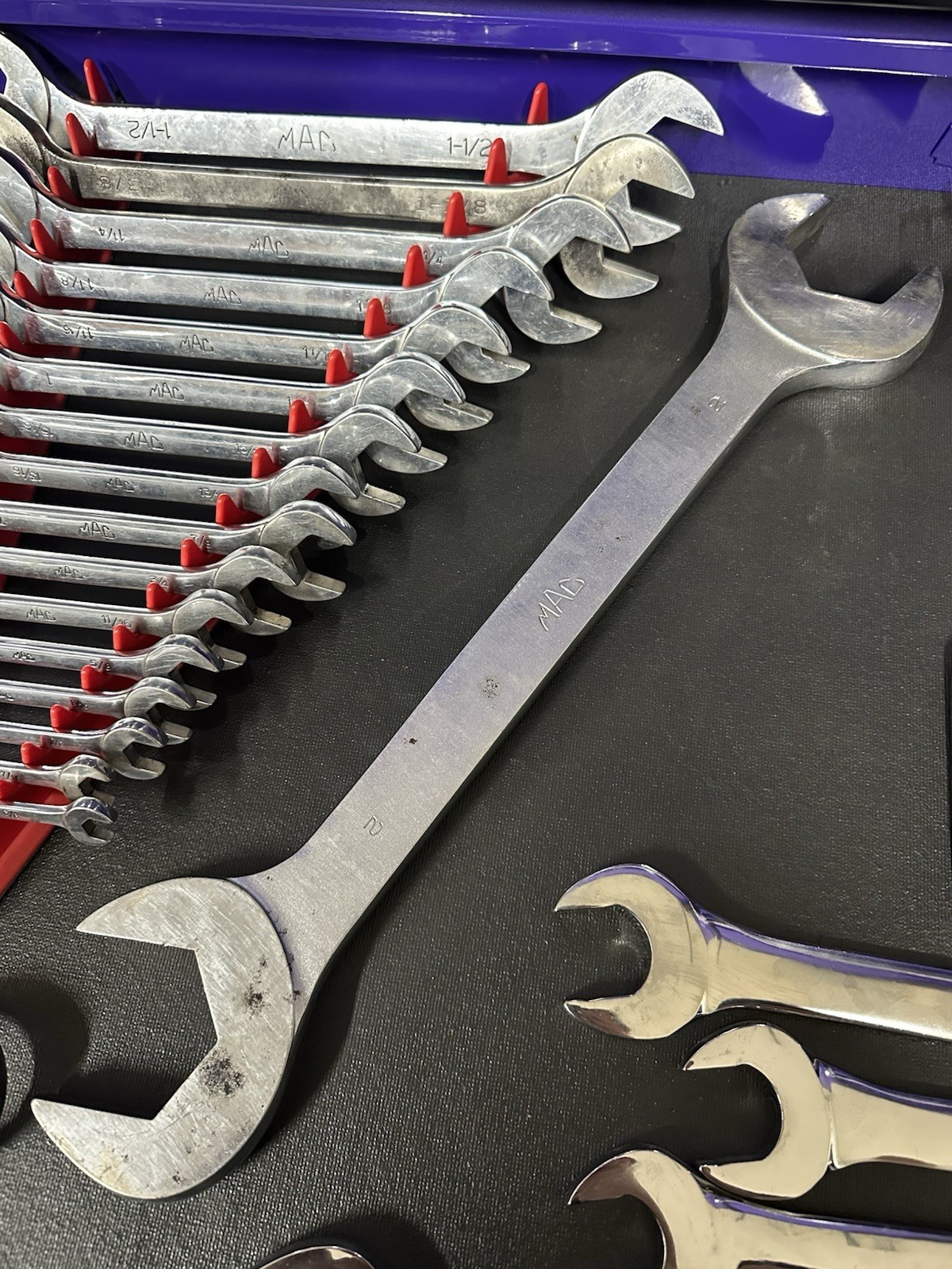 MAC Tools SAE Angle Head Open End Wrench Set 17 pc 3/8 – 2 inches