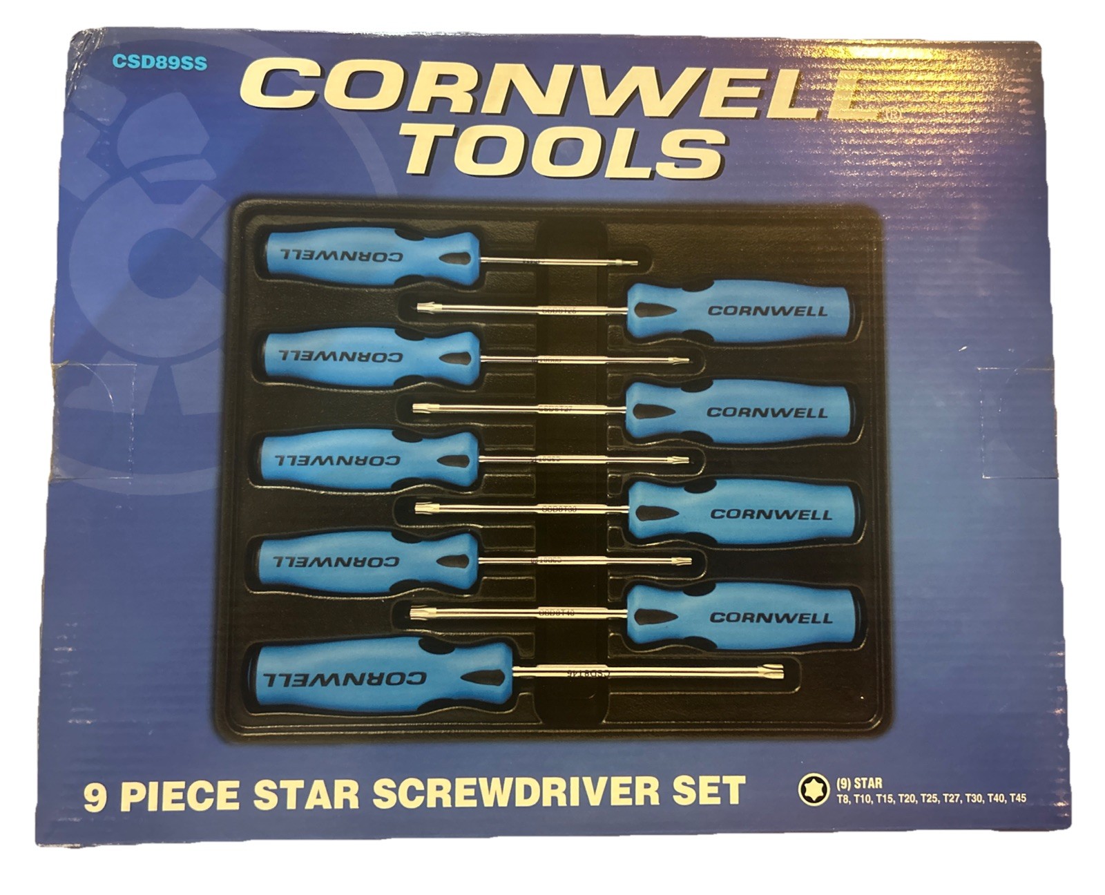Cornwell Tools 9 Piece Star Screwdriver Set CSD89SS