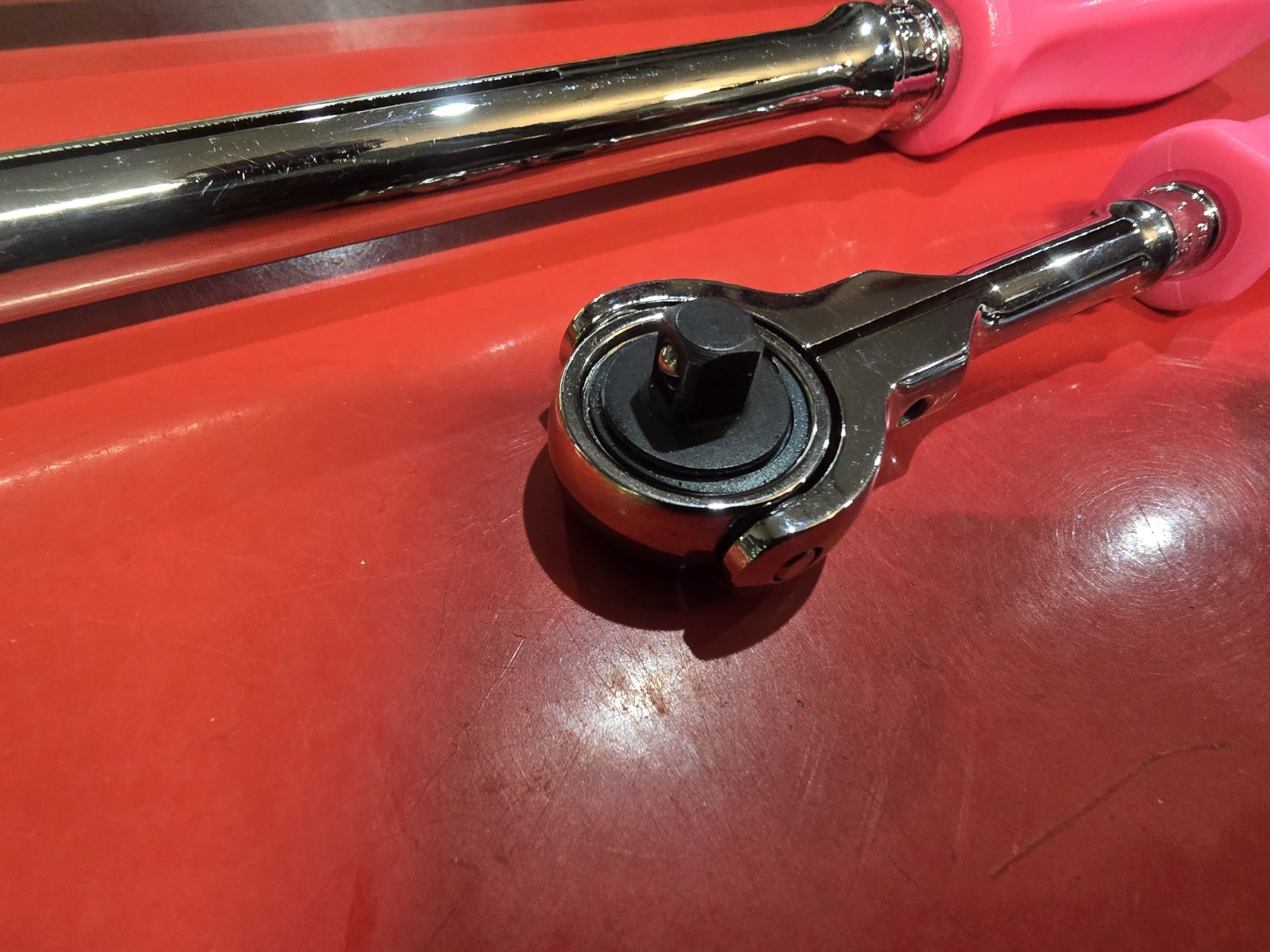 !PINK SNAP ON RARE SWIVEL HEAD SET! 3/8 Drive and 1/4. THNFD72 and FHNFD100. NEW