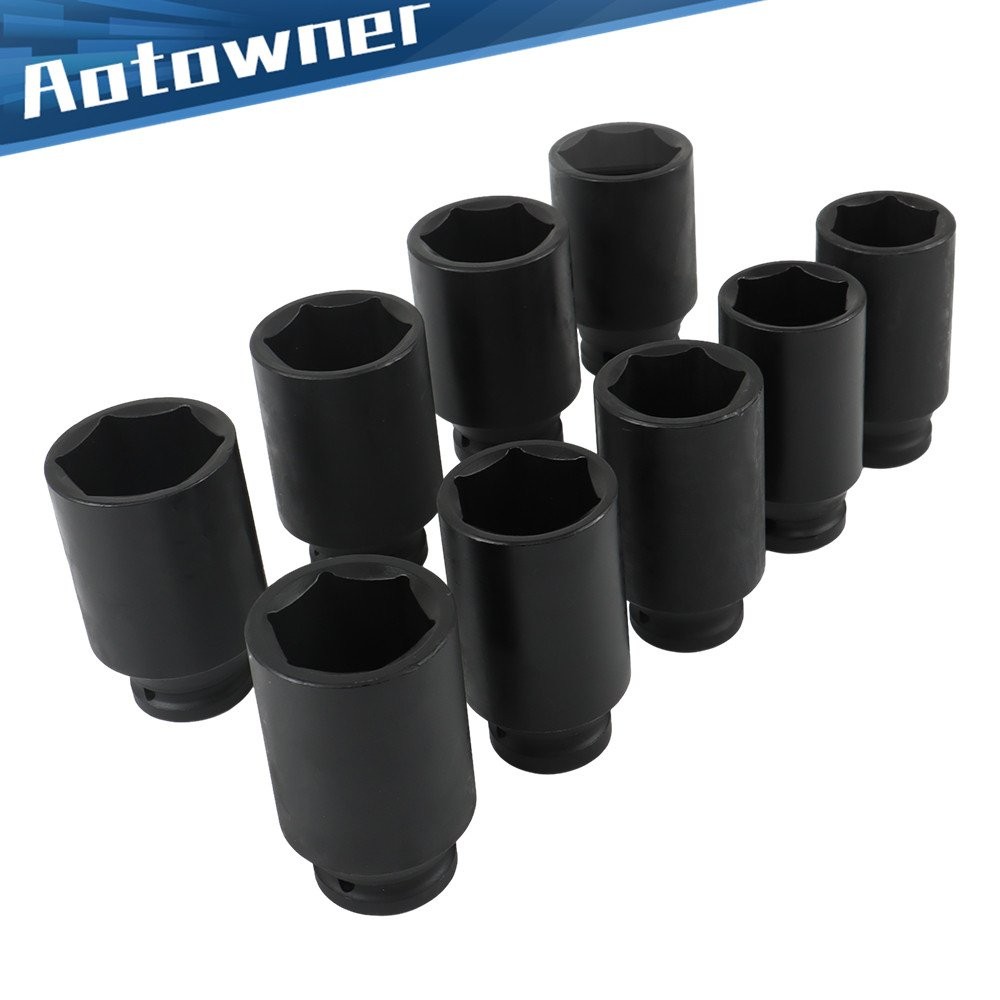 9PCS 1/2″ Drive Deep Impact Socket Set – Metric Axle Hub Nut Sockets 29-38mm