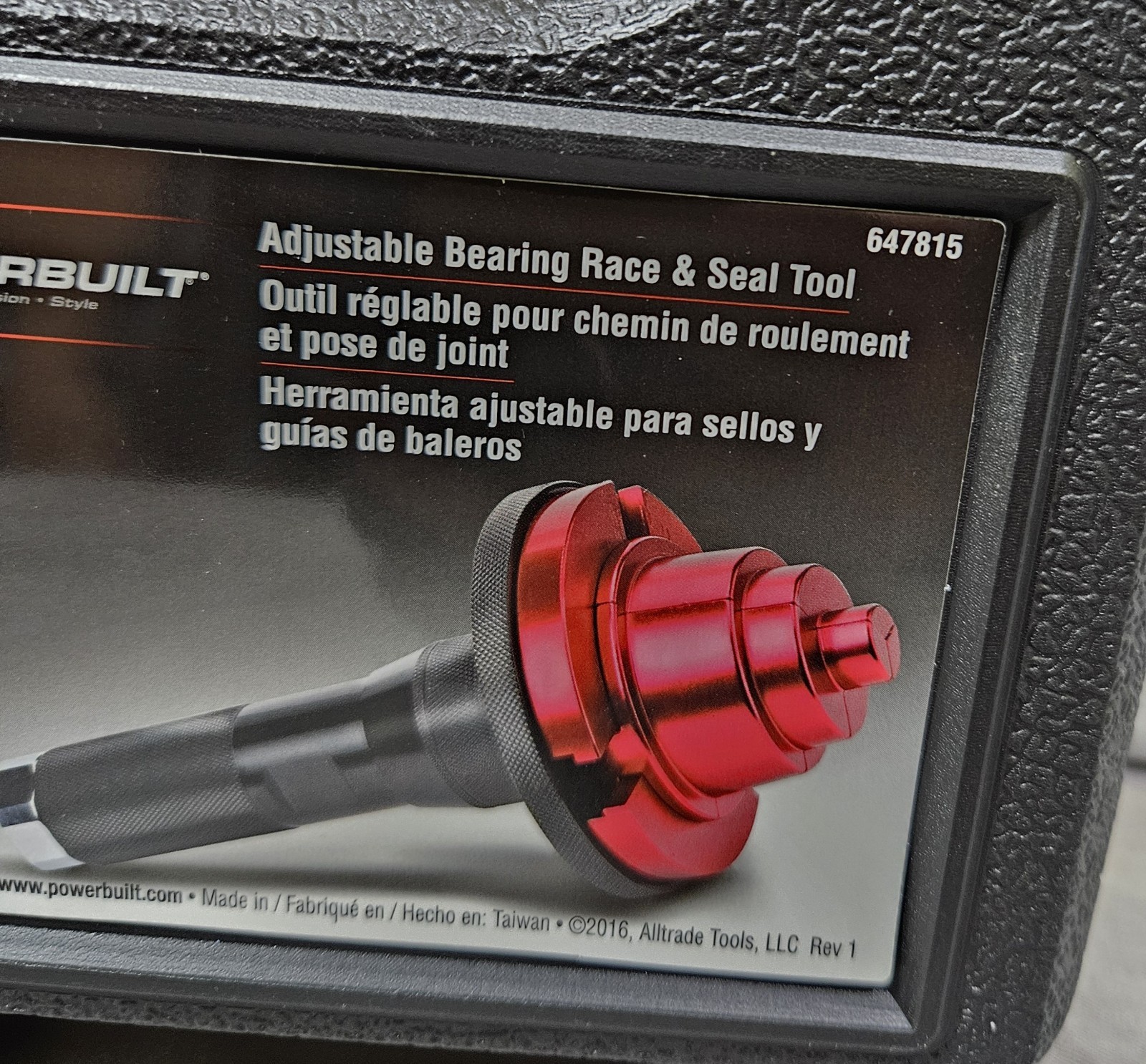 Powerbuilt Adjustable Bearing Race & Seal Tool Kit 126 647815 Sealed