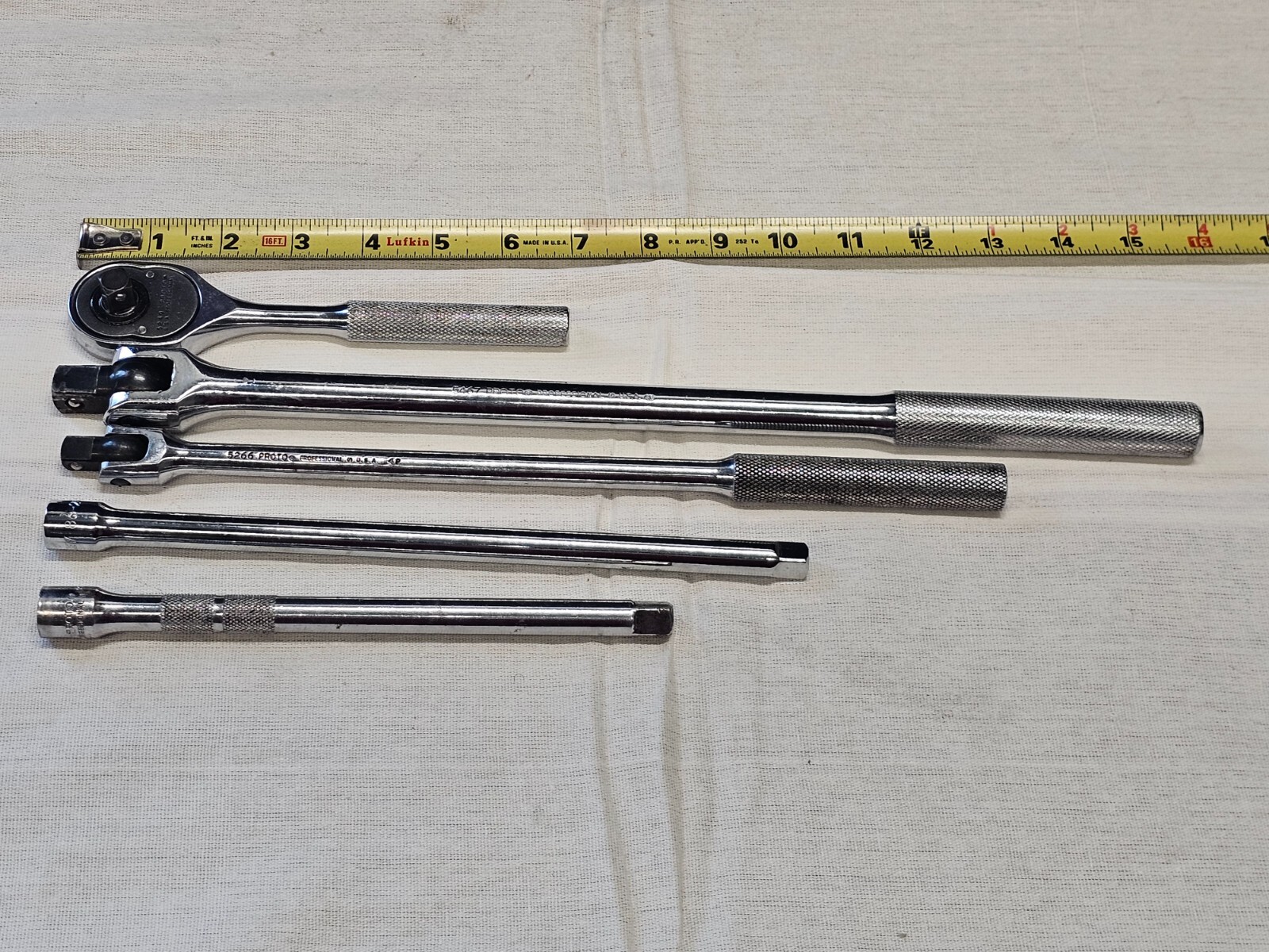 5 Proto Professional Breaker Bar Ratchet 10 8 Extension 1/2 3/8″ Drive 5467 5266