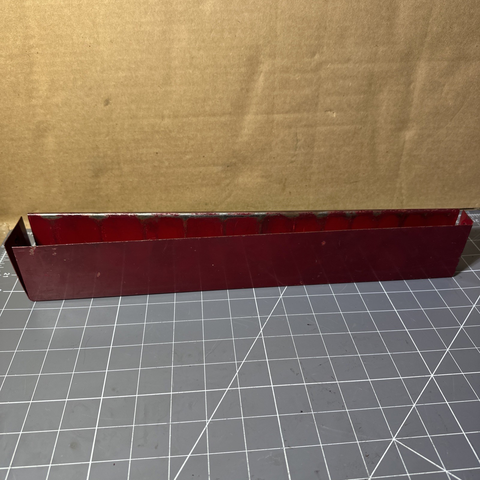Vintage Snap-on KRA158 Metal Deep Socket Tray – Rare Royal Maroon 16-1/8”