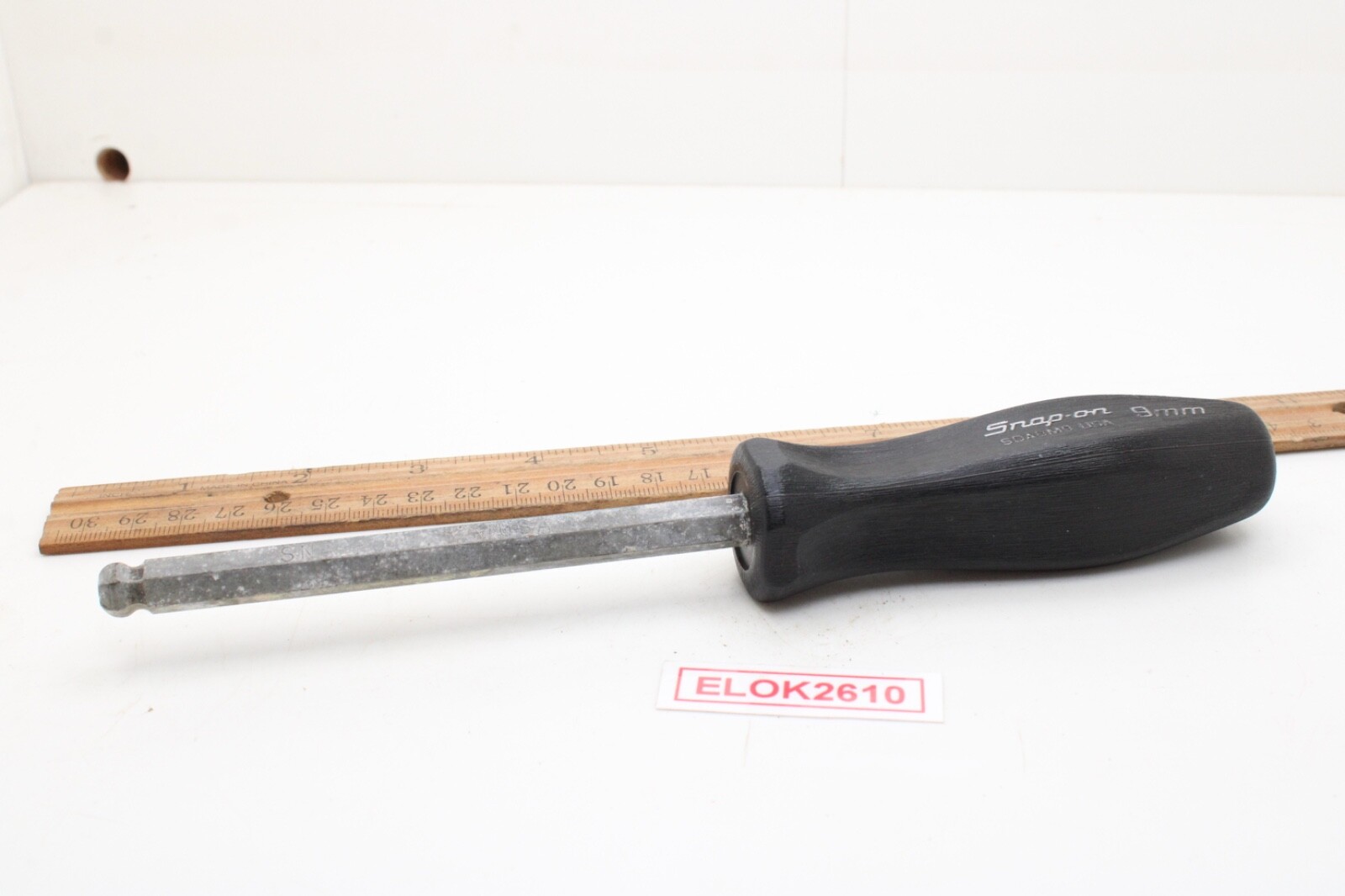Snap-On SDABM9 9mm 9″ Long Metric Black Hard Handle Ball Hex Head Driver USA