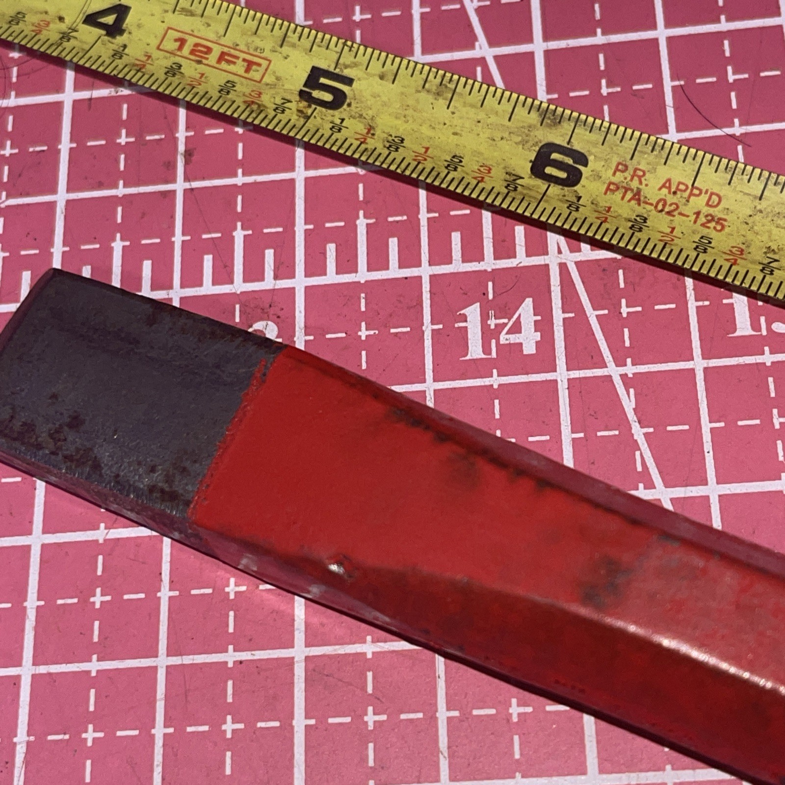 RYAN USA 3/4 In Tip Chisel 7 In Long Vintage Cold Steel Painted Red