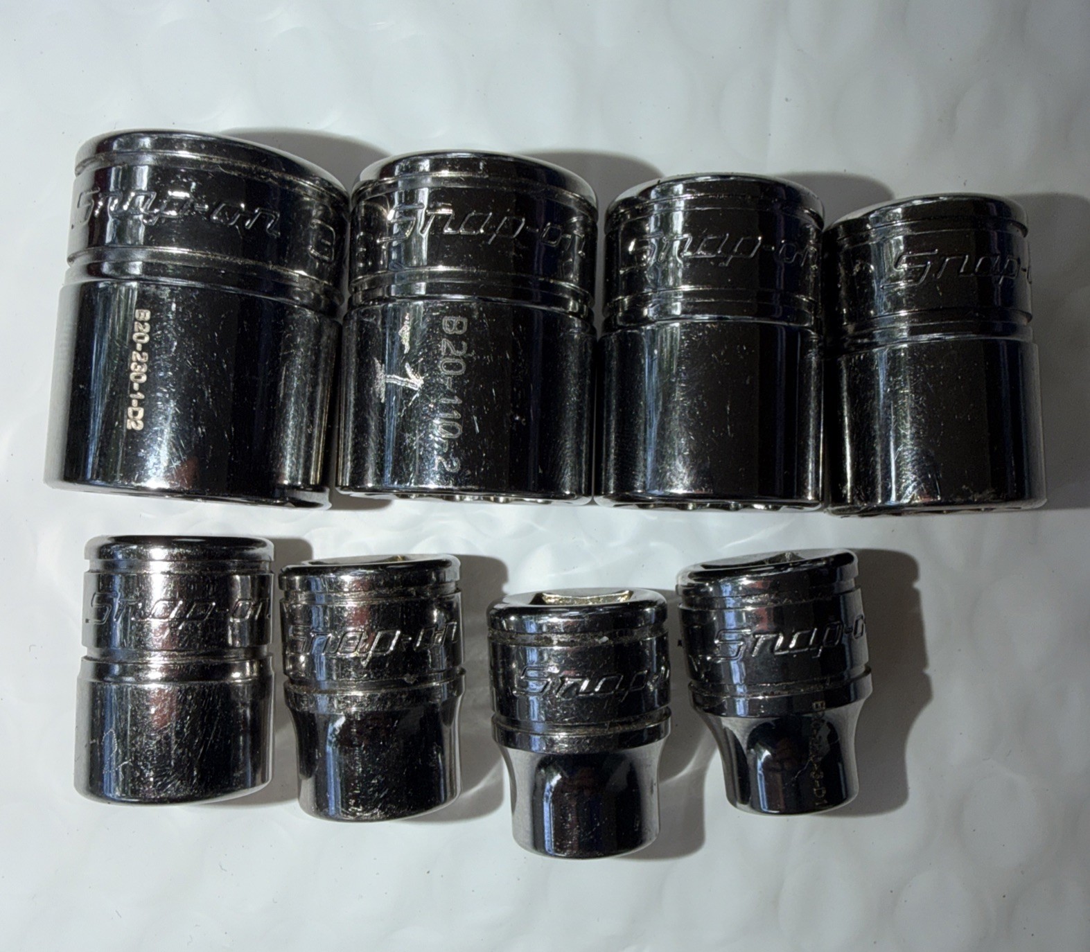 Snap-On Tools Socket Set 3/8″ Drive 11/32-TO-3/4-12 Point 8 Pieces