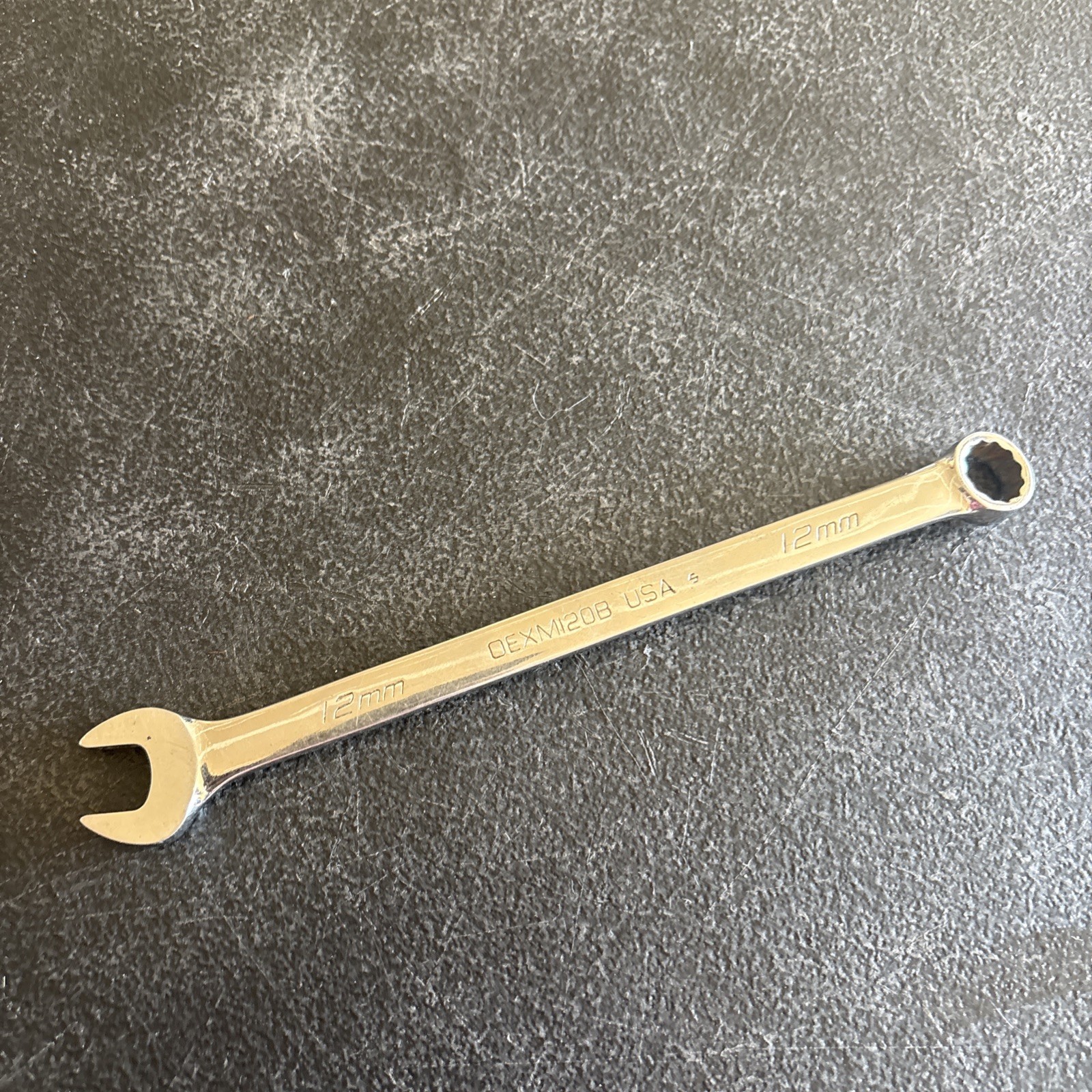 Snap On 12MM 12PT Metric Chrome Combination Wrench USA OEXM120B