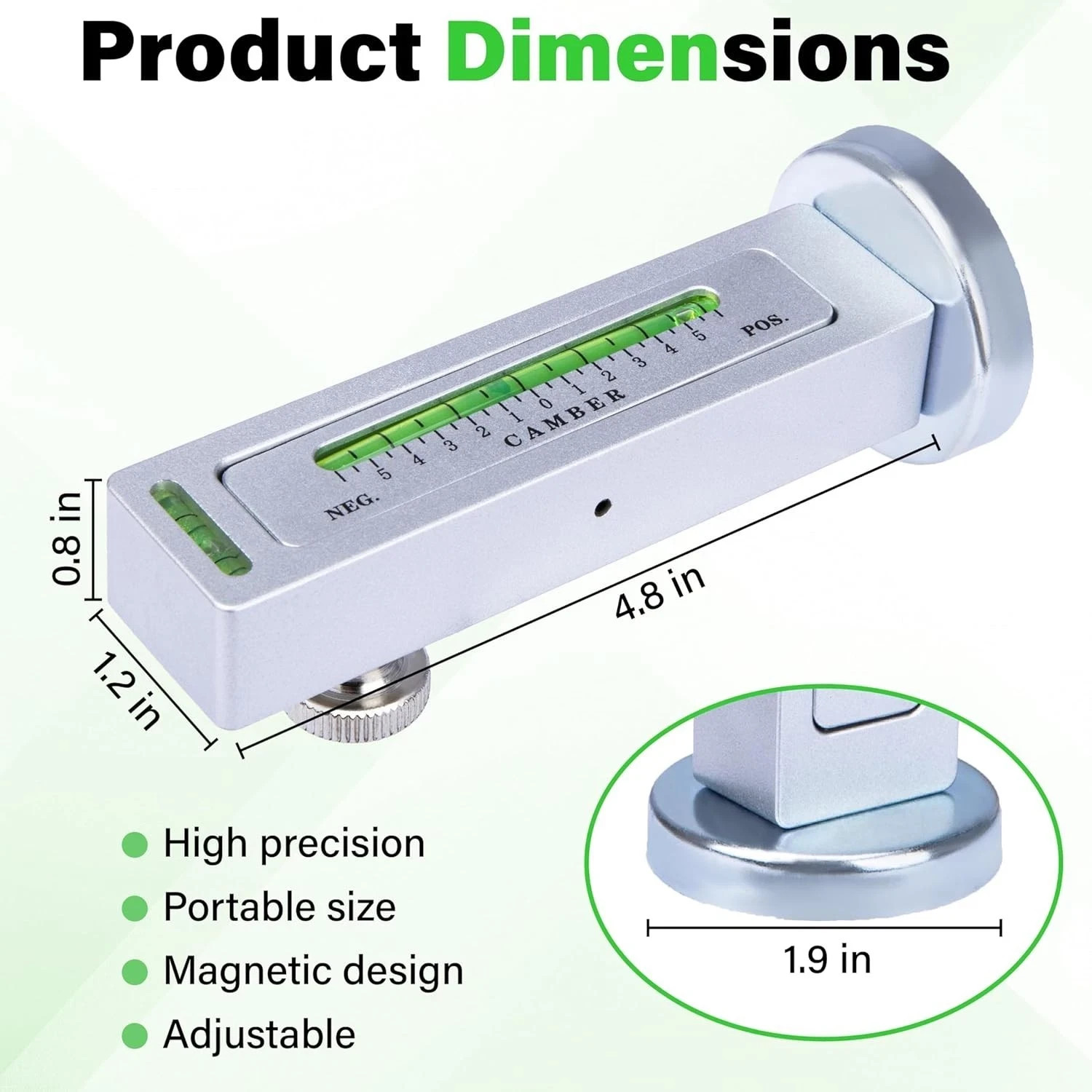 Adjustable Magnetic Gauge Tool Camber Castor Strut Wheel Alignment Truck Car
